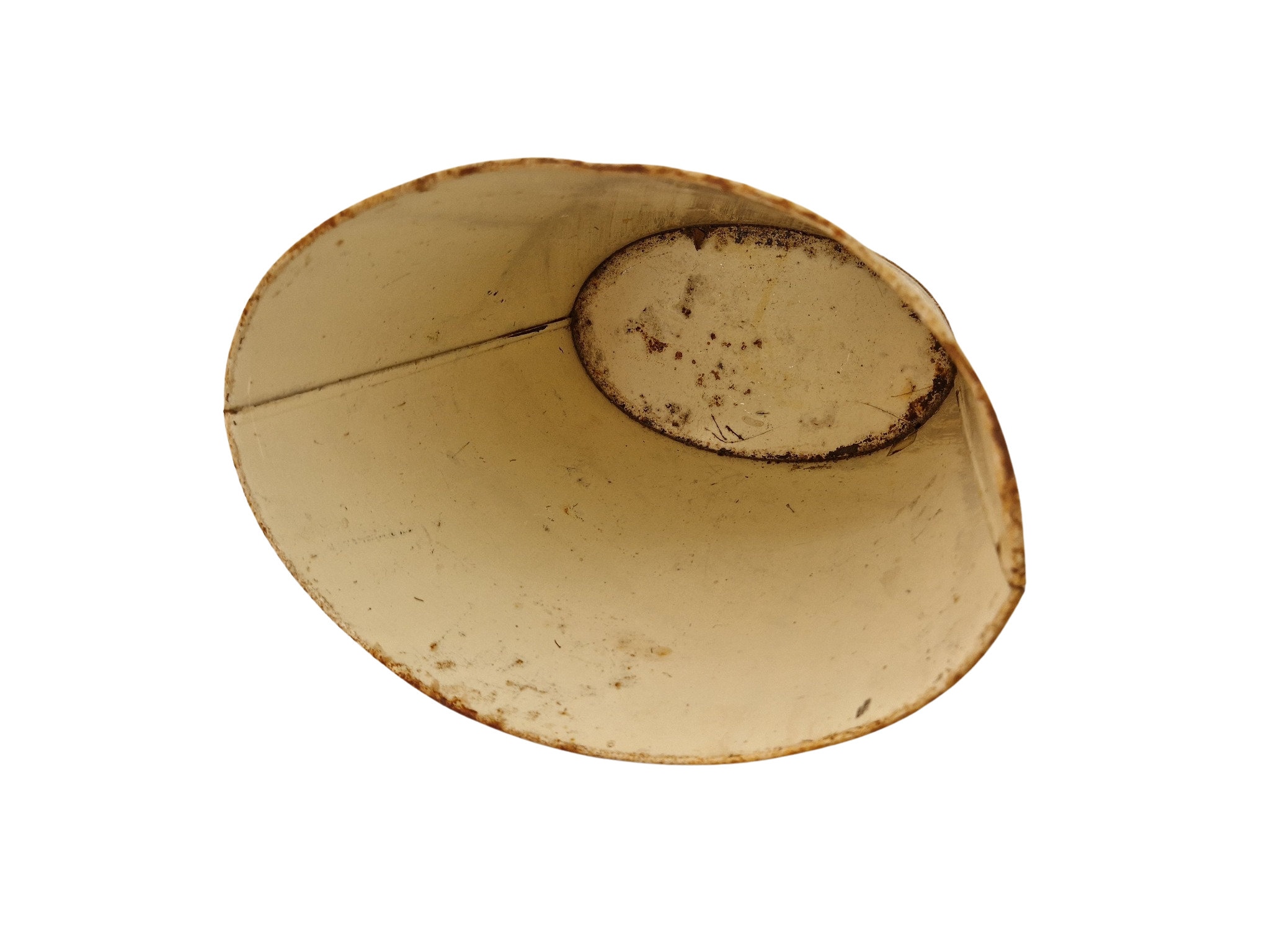 Vintage Shabby French Tole Waste Basket with Montmartre Paris Landscape