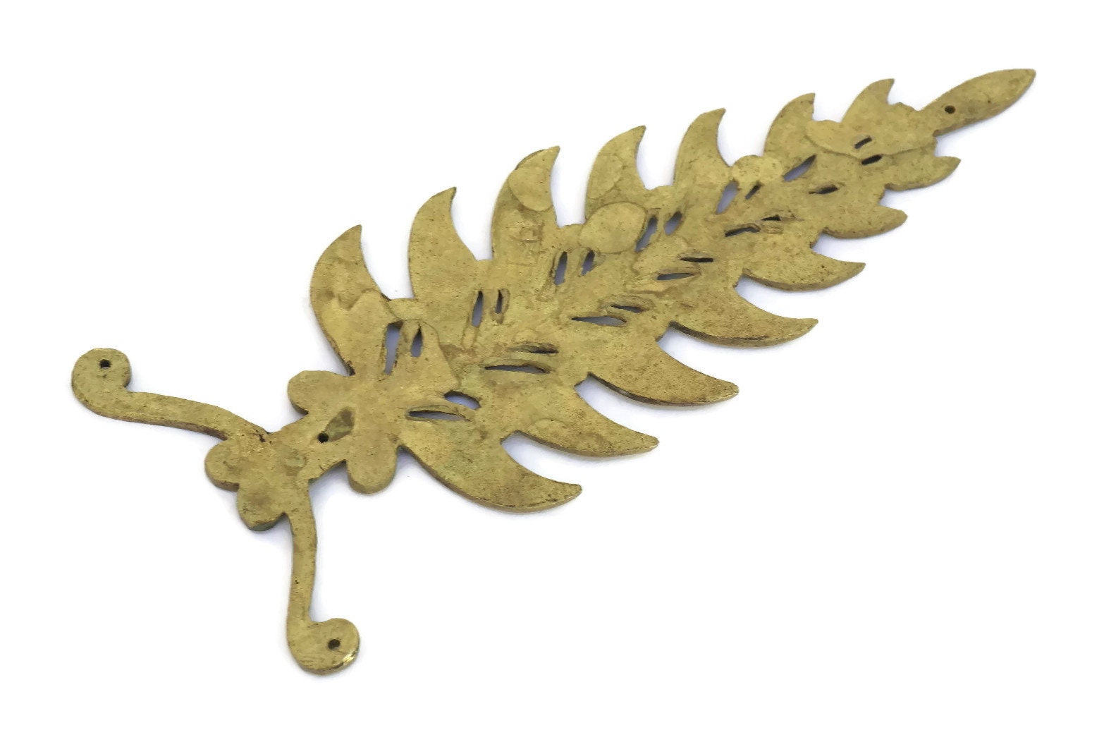 Laurel Leaf Bronze Furniture Ornament, Antique French Hardware Molding