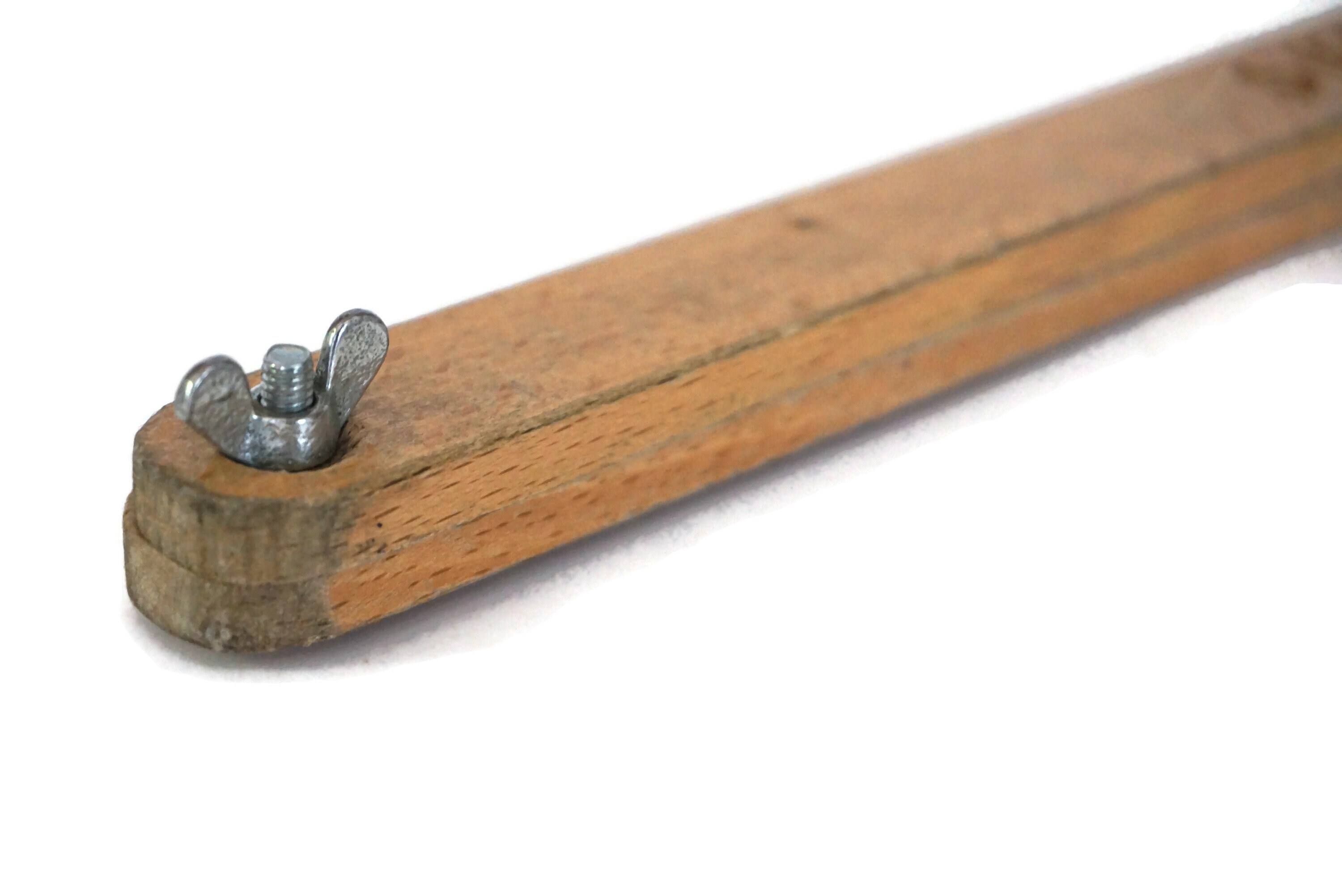 Wooden Newspaper Holder Rod, Vintage French Paper and Magazine Stick