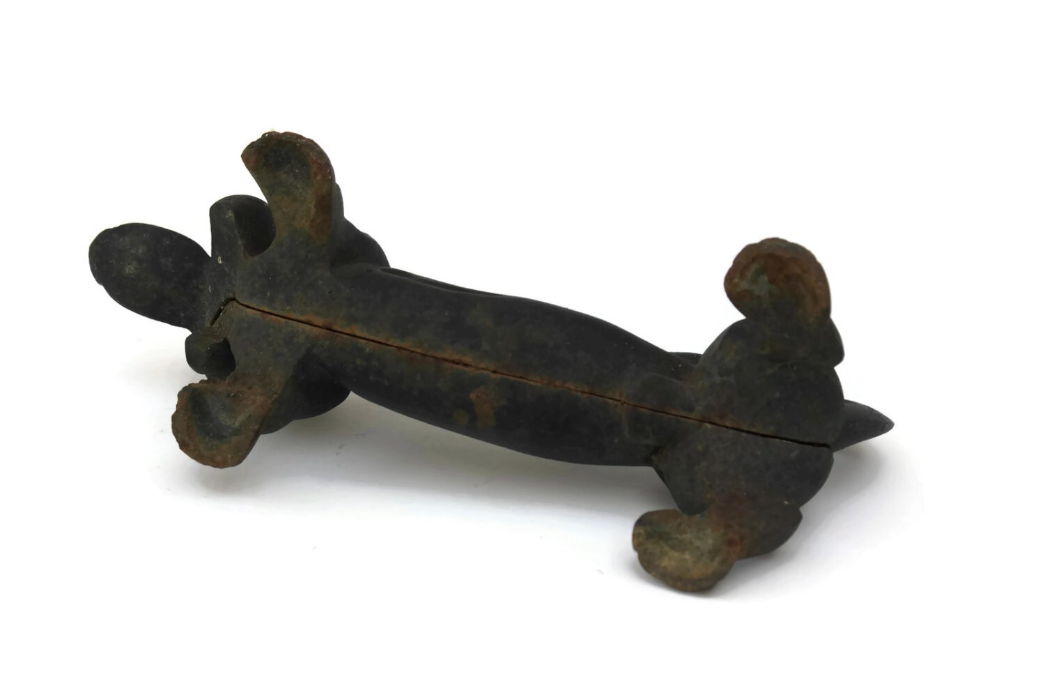 Weiner Dog Doorstop and Boot Scraper. Vintage Dachsund Figure Cast Iron