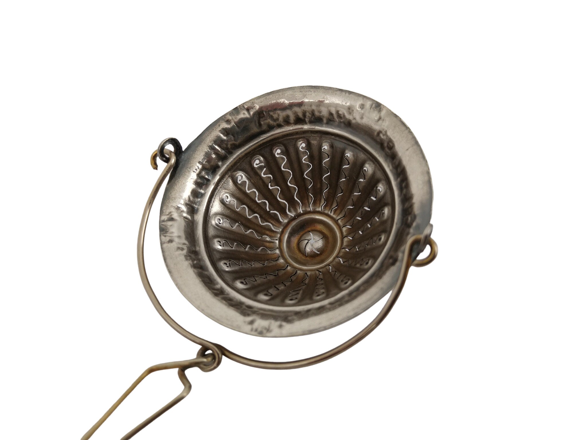 French Antique Silver Plated Teapot Spout Strainer Basket, Tea Lover Gifts