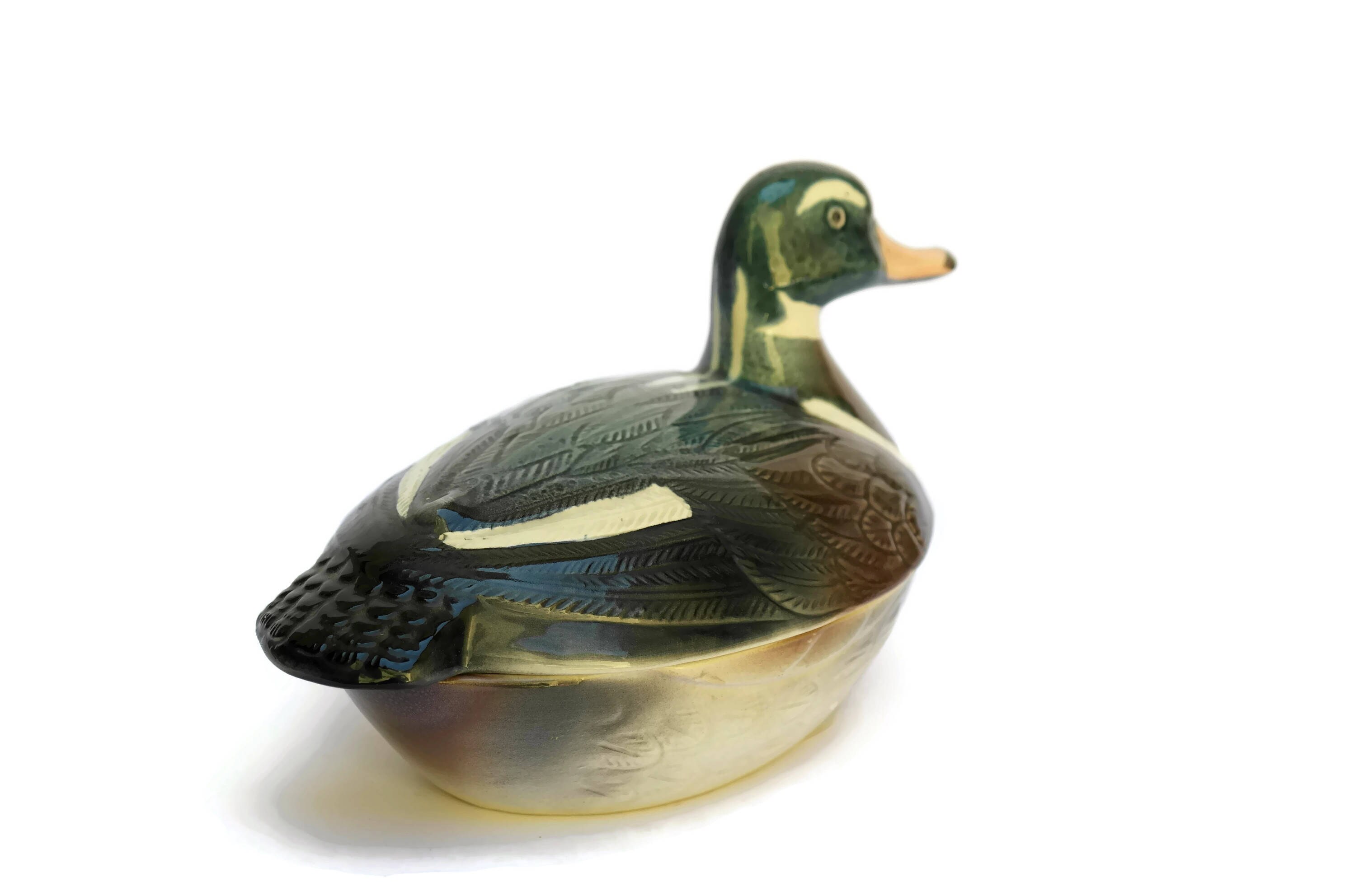 Majolica Duck Tureen.