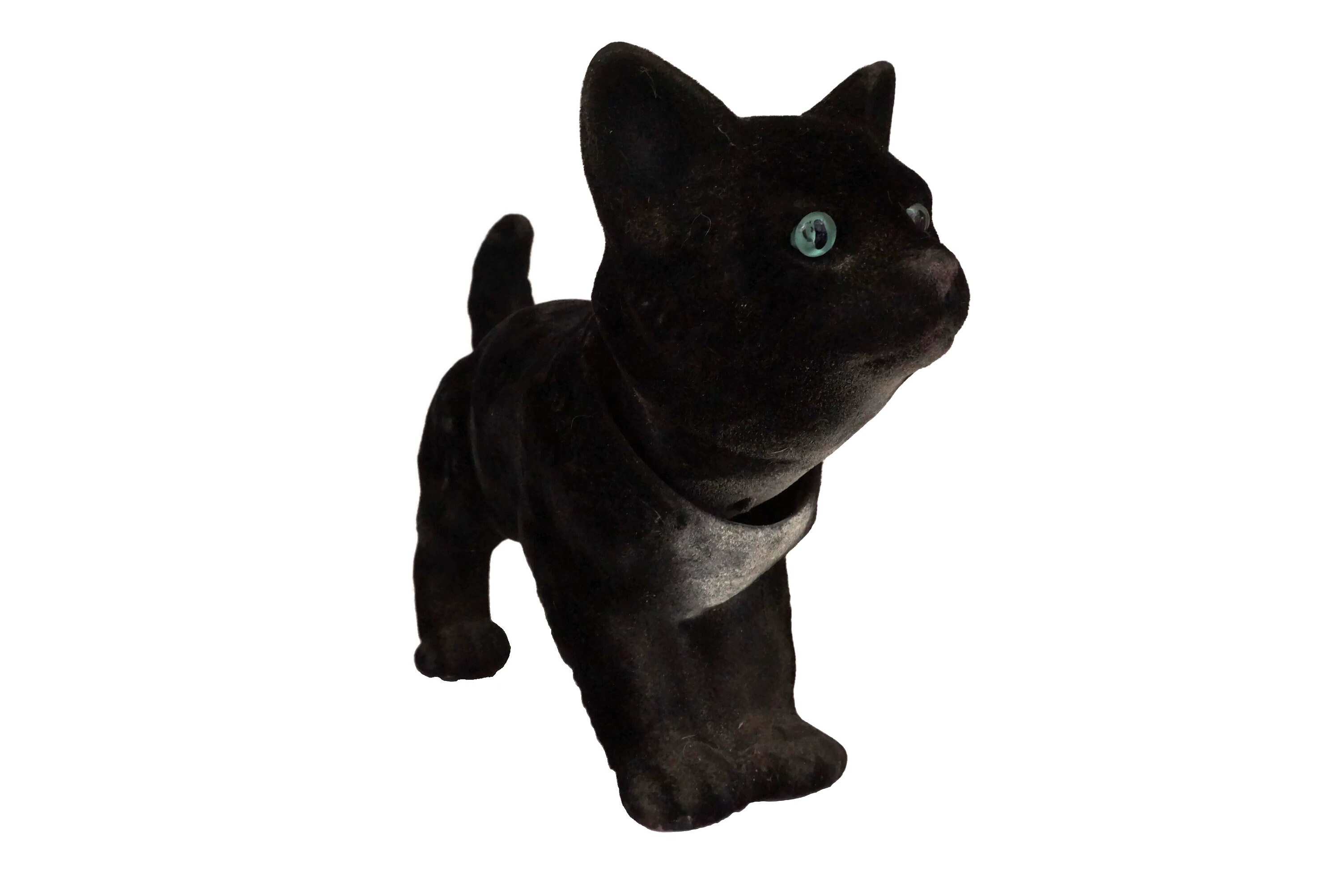 Vintage Black Cat Car Nodder, Nodding Bobble Head Animal Figure