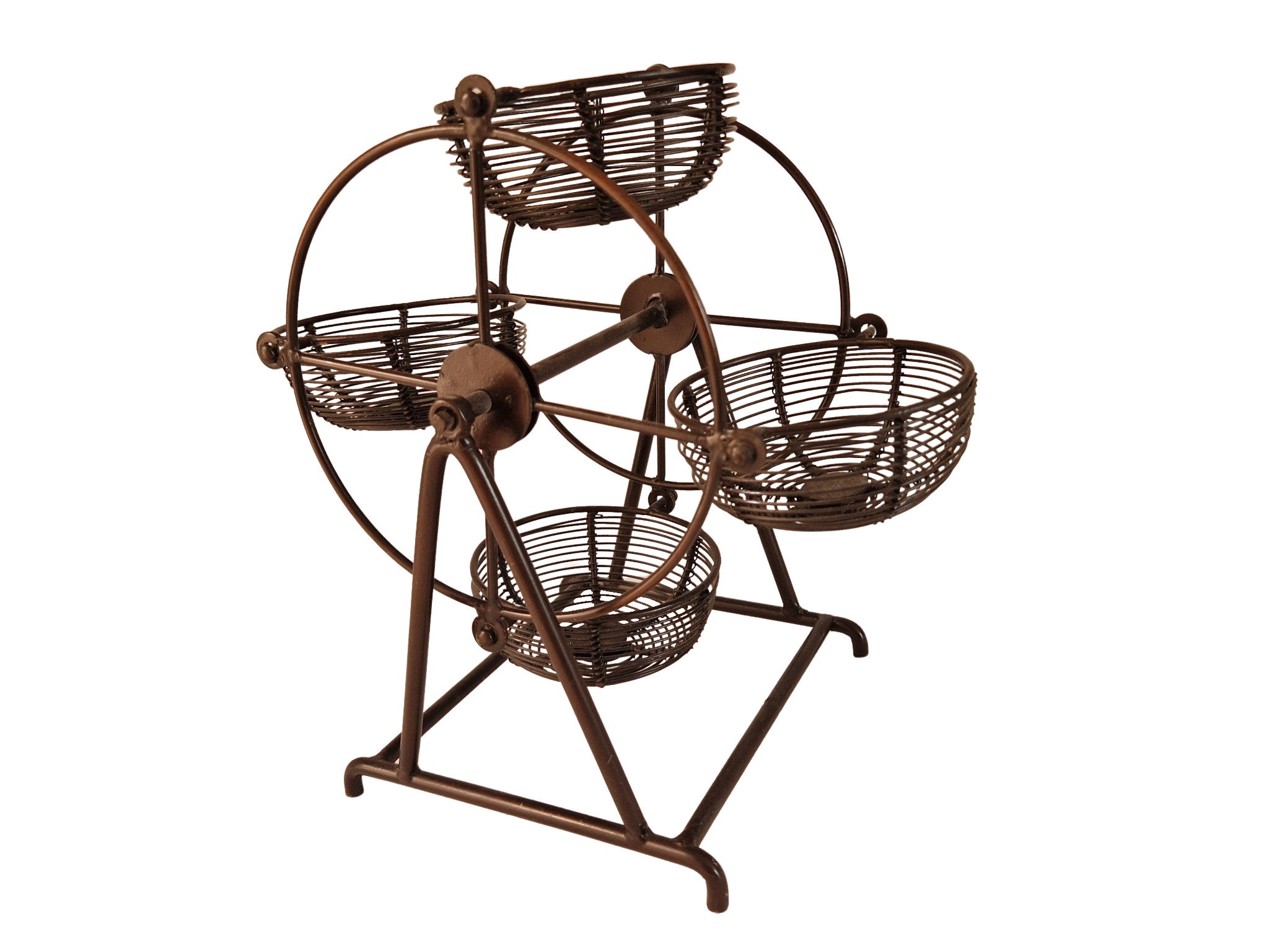 French Ferris Wheel Snack Server, Carousel Garlic and Onion Holder