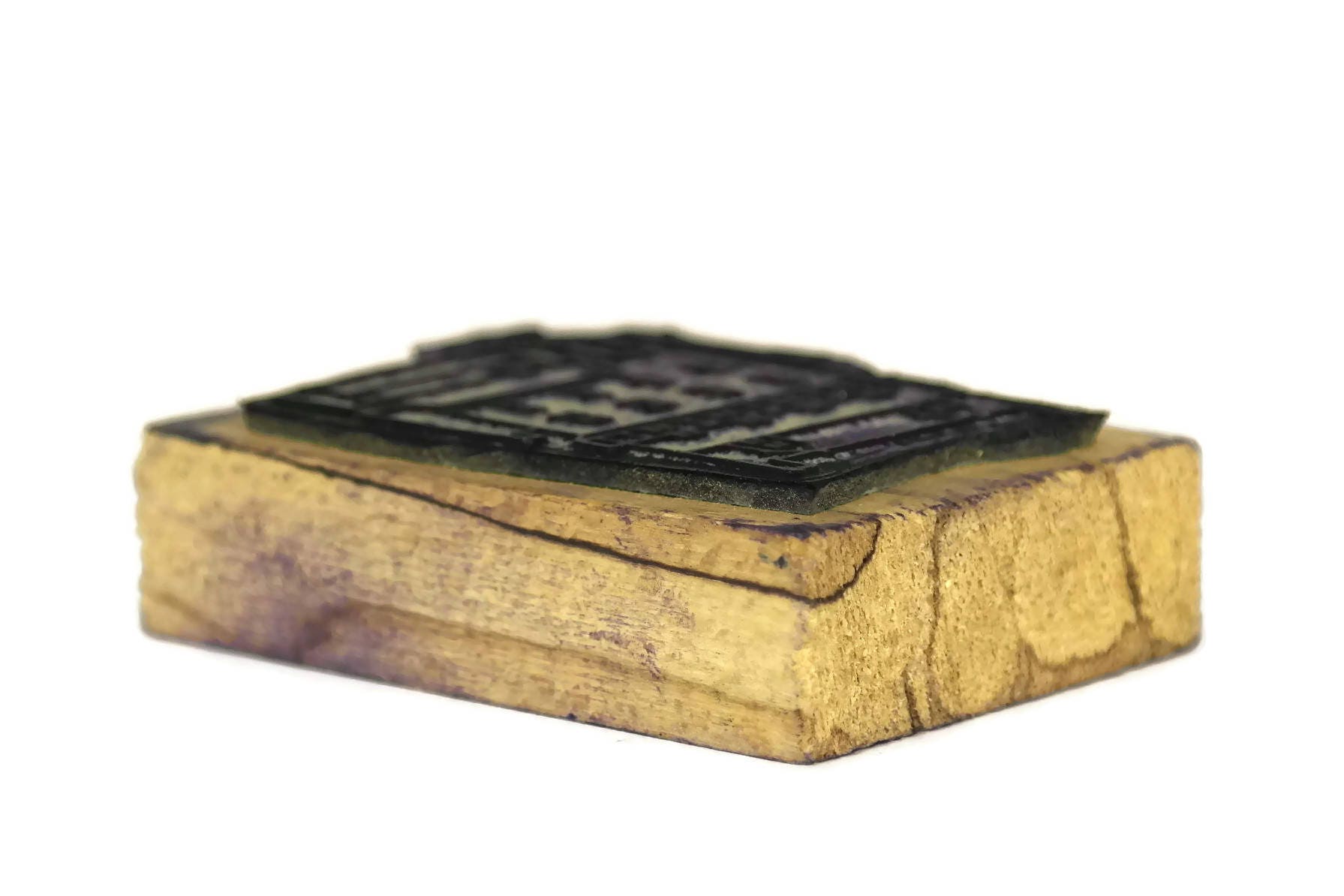 House Rubber Stamp Wood Print Block. Kids Art & Craft Printing Gift