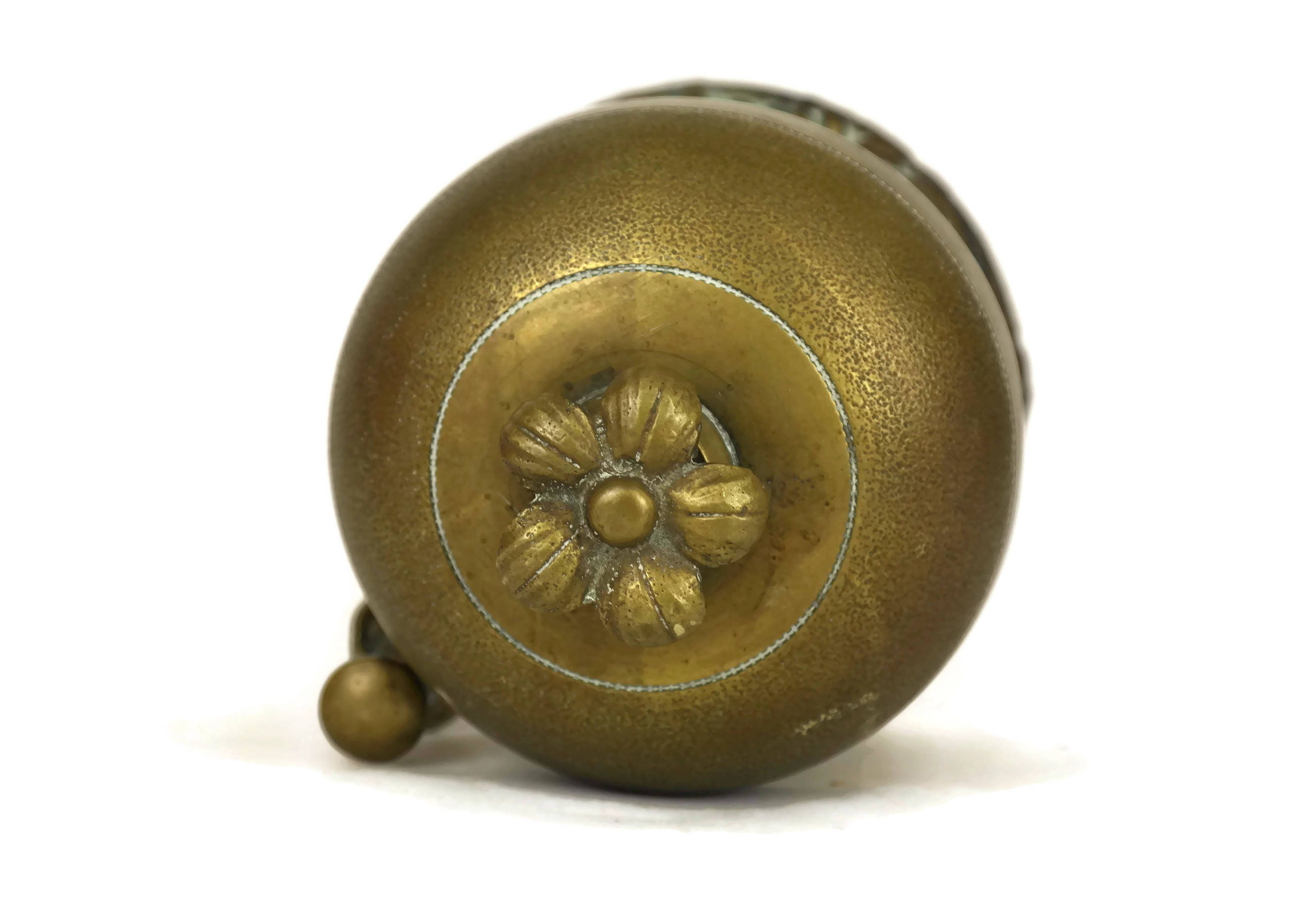 RESERVED for Jenn. French Antique Brass Service Bell. Front Desk Call