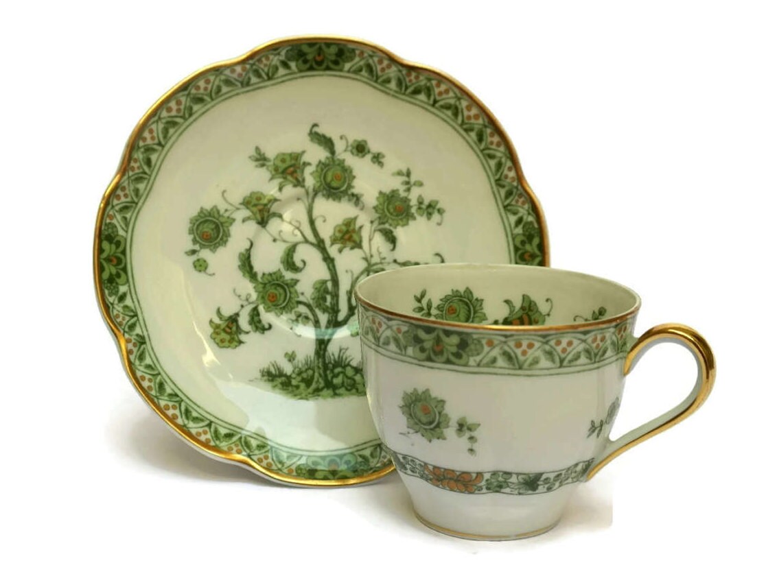 Haviland Limoges Porcelain French Demitasse Cups and Saucers in