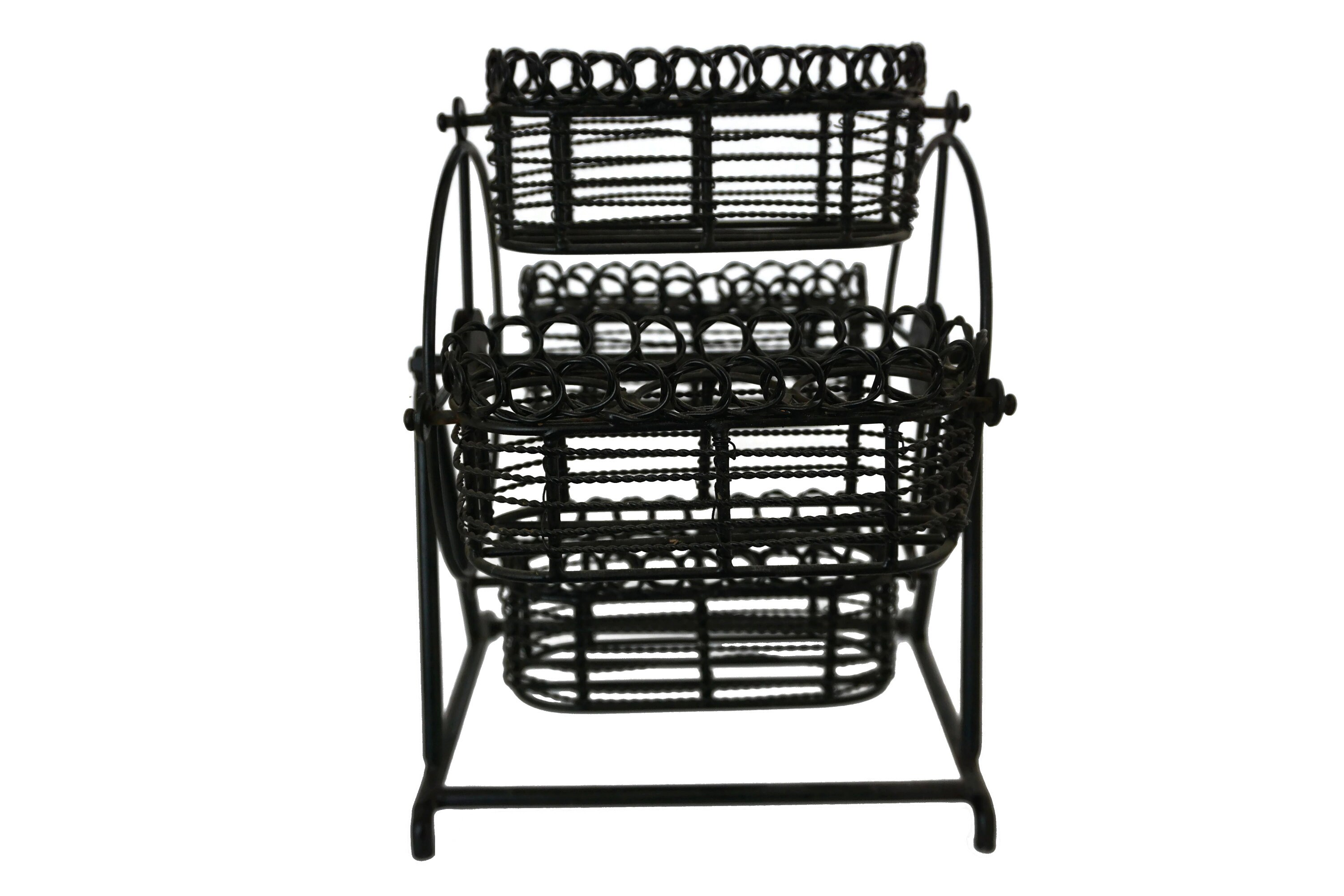 French Ferris Wheel Spice Rack, Rustic Country Kitchen Decor