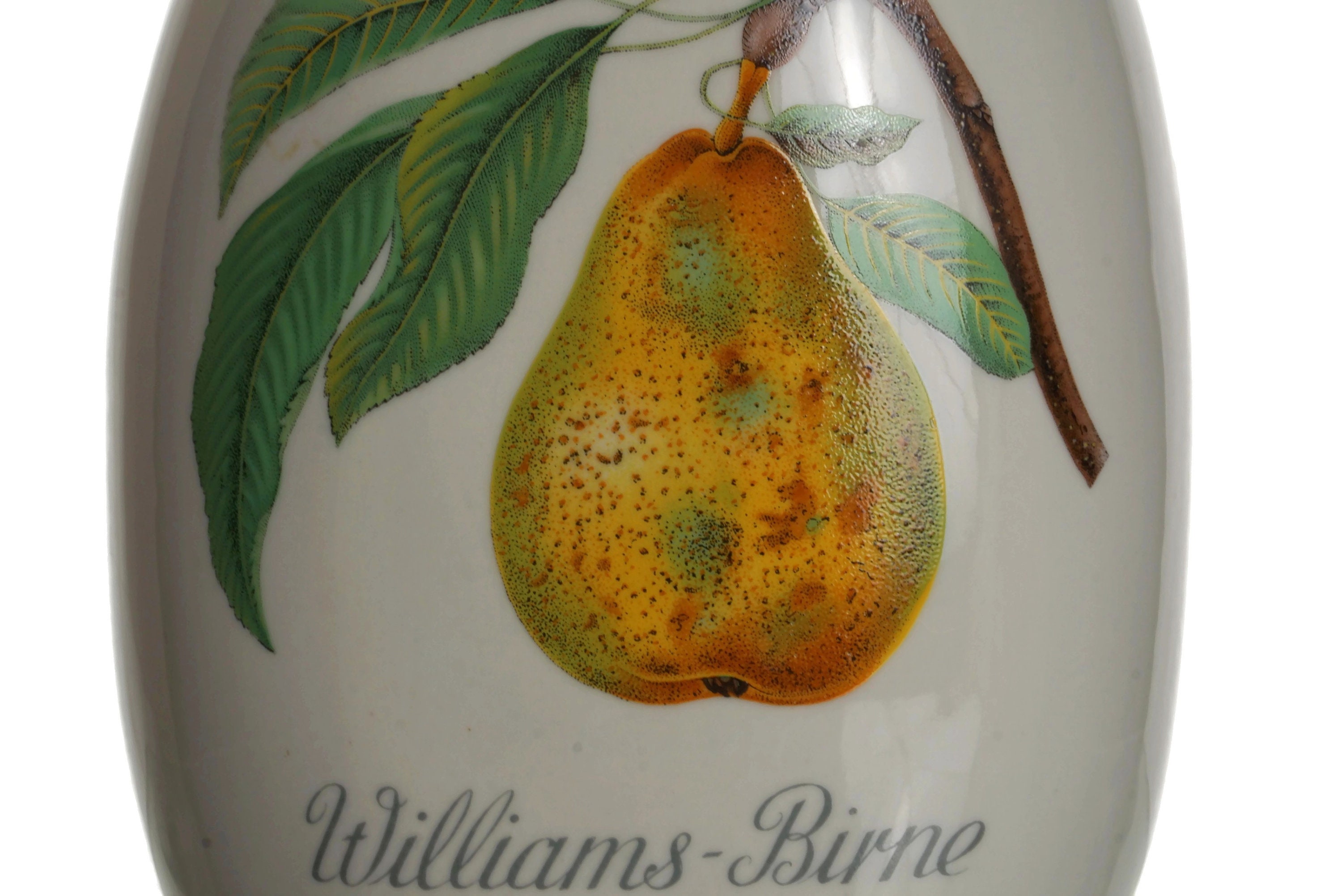 Pear Brandy Porcelain Decanter, Schladerer Williams Birne Ceramic