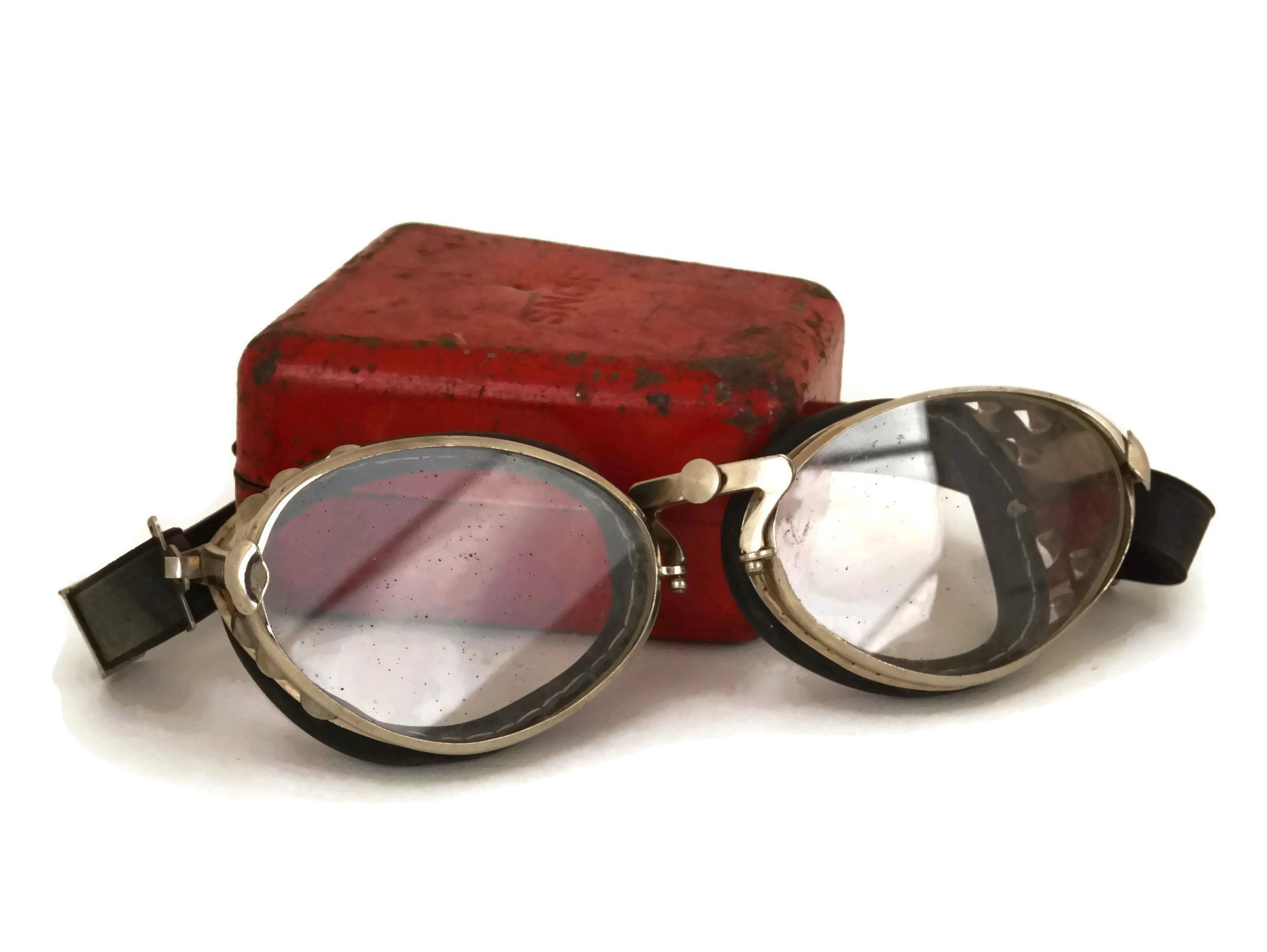 Vintage French SNCF Train Driver Goggles