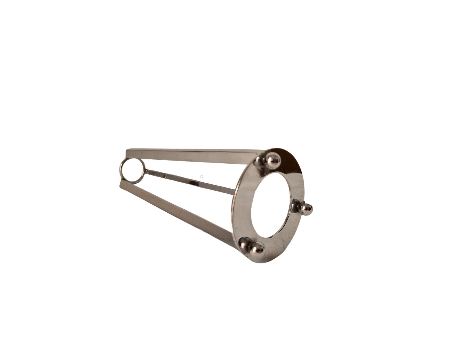 Vintage Glass Test Tube Bud Vase With Chrome Metal Tripod Vase Etsy