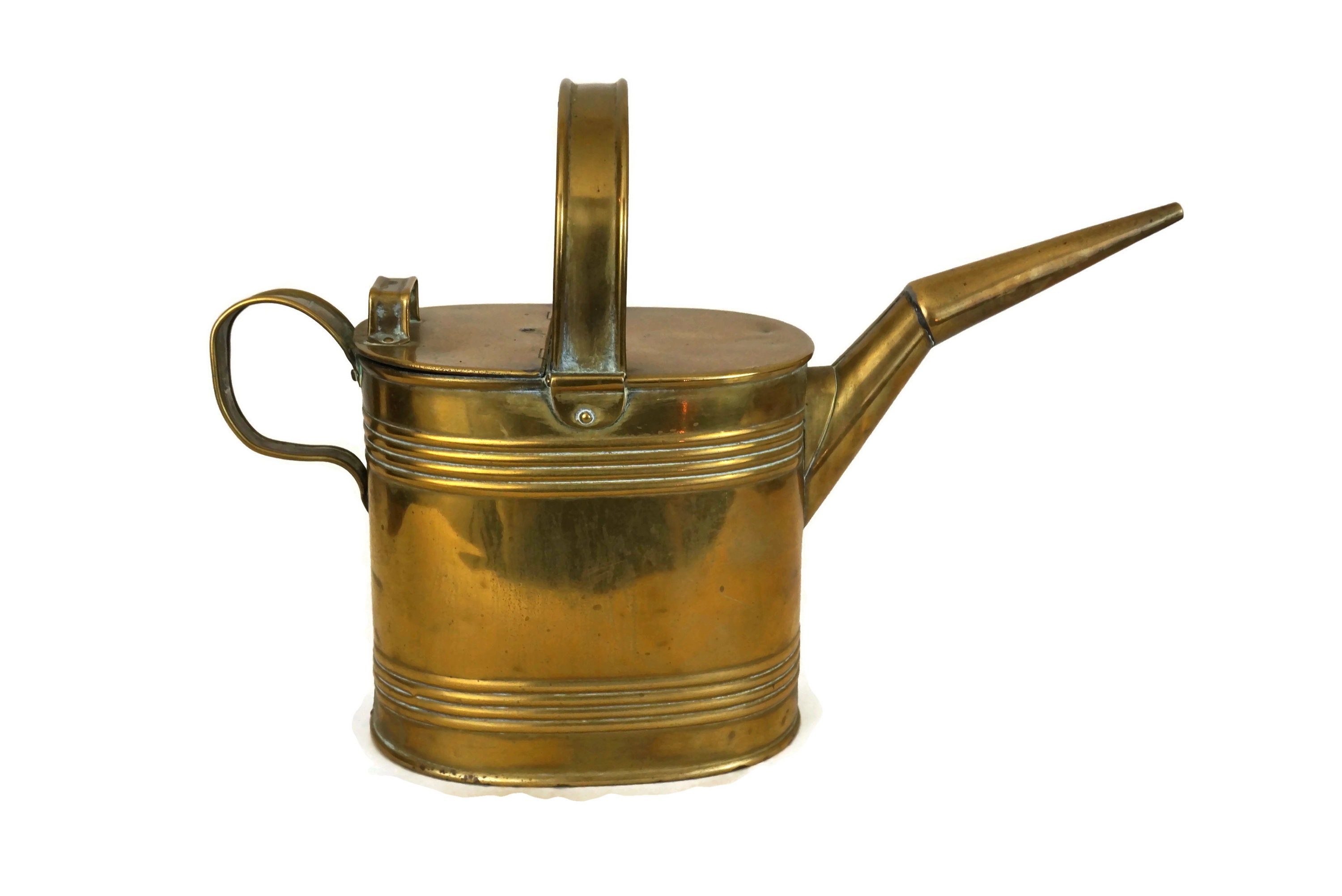 Antique Edwardian Brass Watering Can