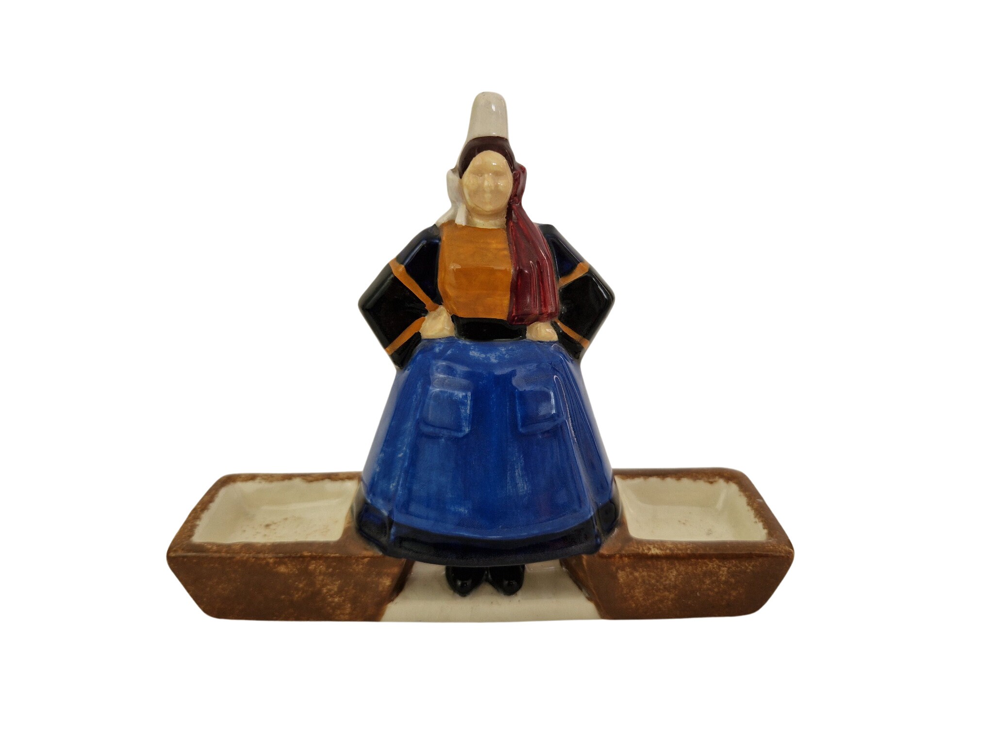 Henriot Quimper Pottery Salt and Pepper Cellar by Charles Maillard