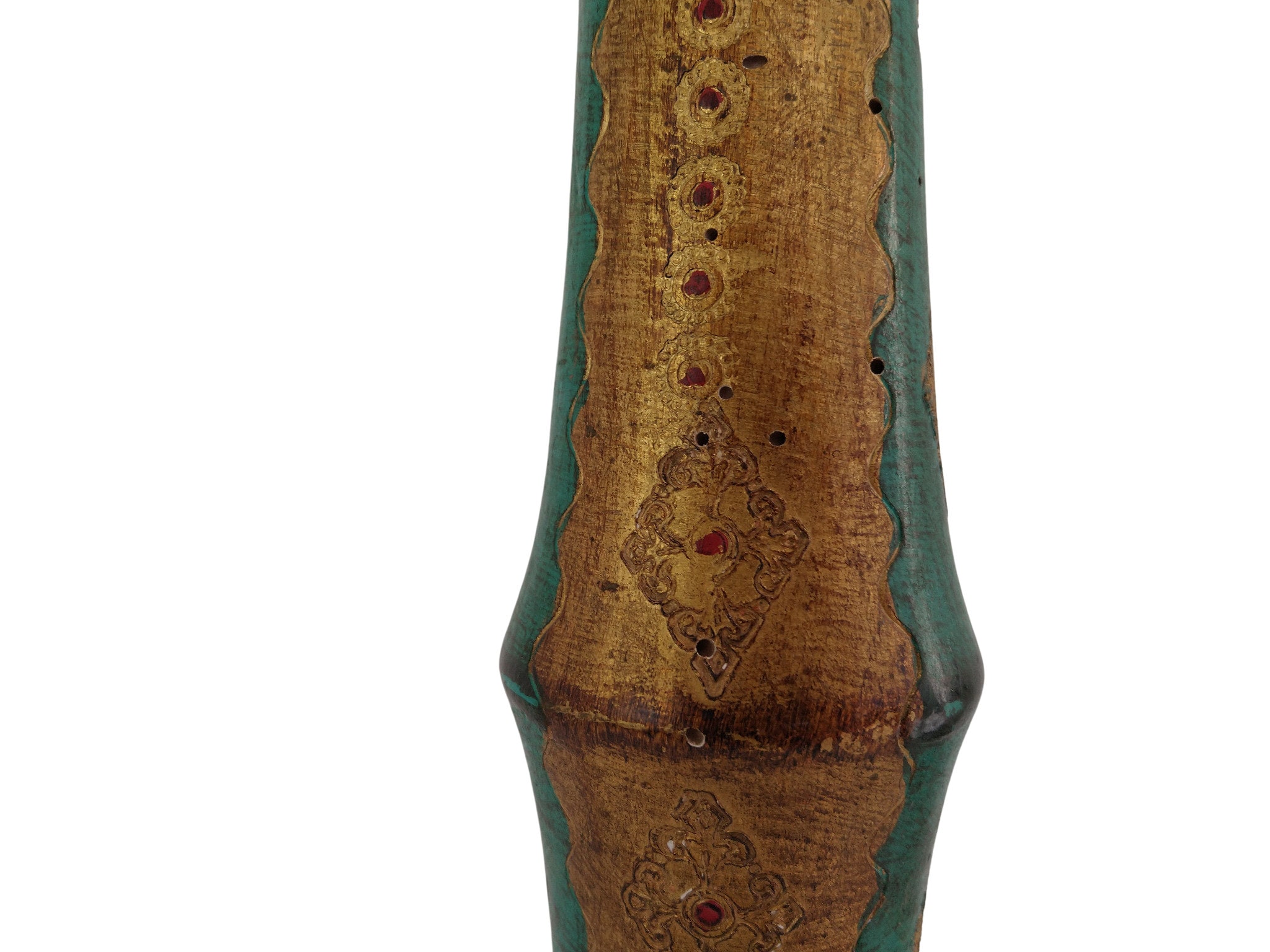 Large Wooden Florentine Pepper Grinder Mill, Mid Century Italian Table