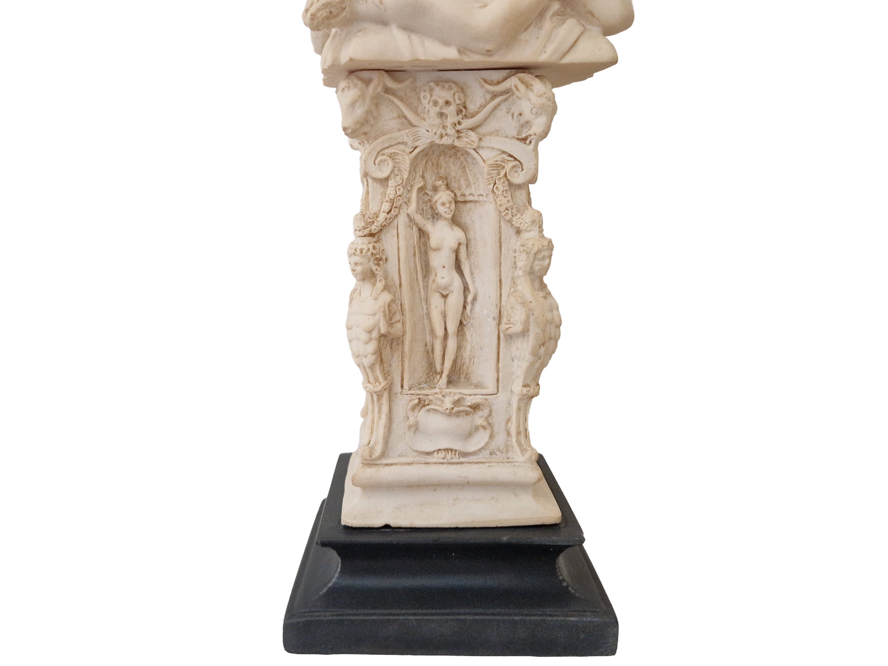 Perseus and Medusa Resin Sculpture, Vintage Neoclassic Art Statue by