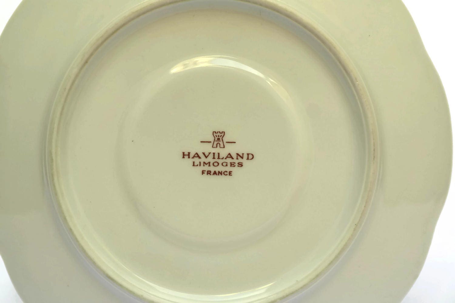 Haviland Limoges Porcelain Tea Cup and Saucer In Cashmere Pattern.