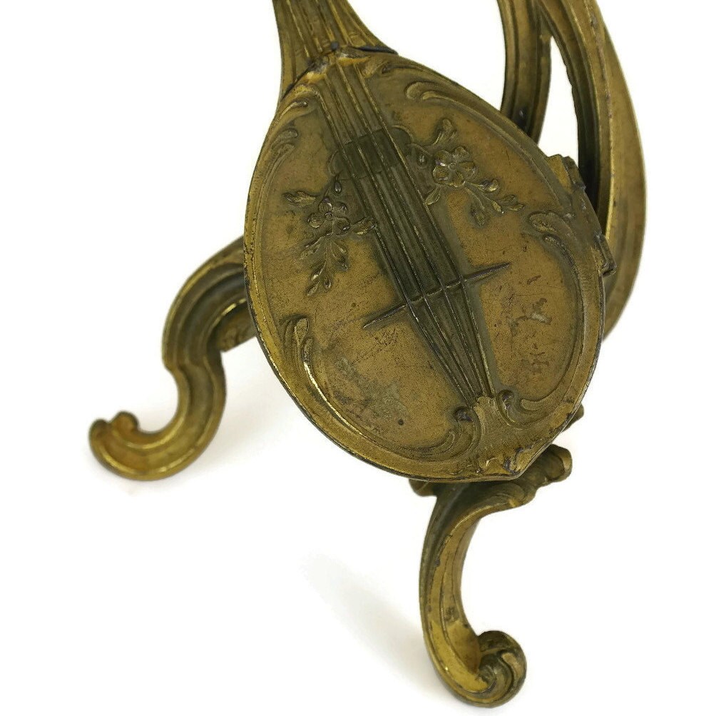 Antique French Mandolin Jewelry Casket. Art Nouveau Jewelry Box.