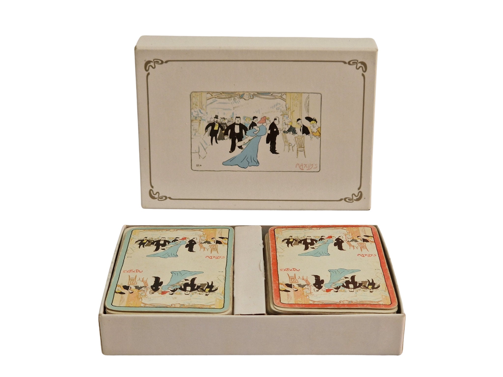 Maxims of Paris Souvenir Contract Bridge Playing Cards Decks with Art