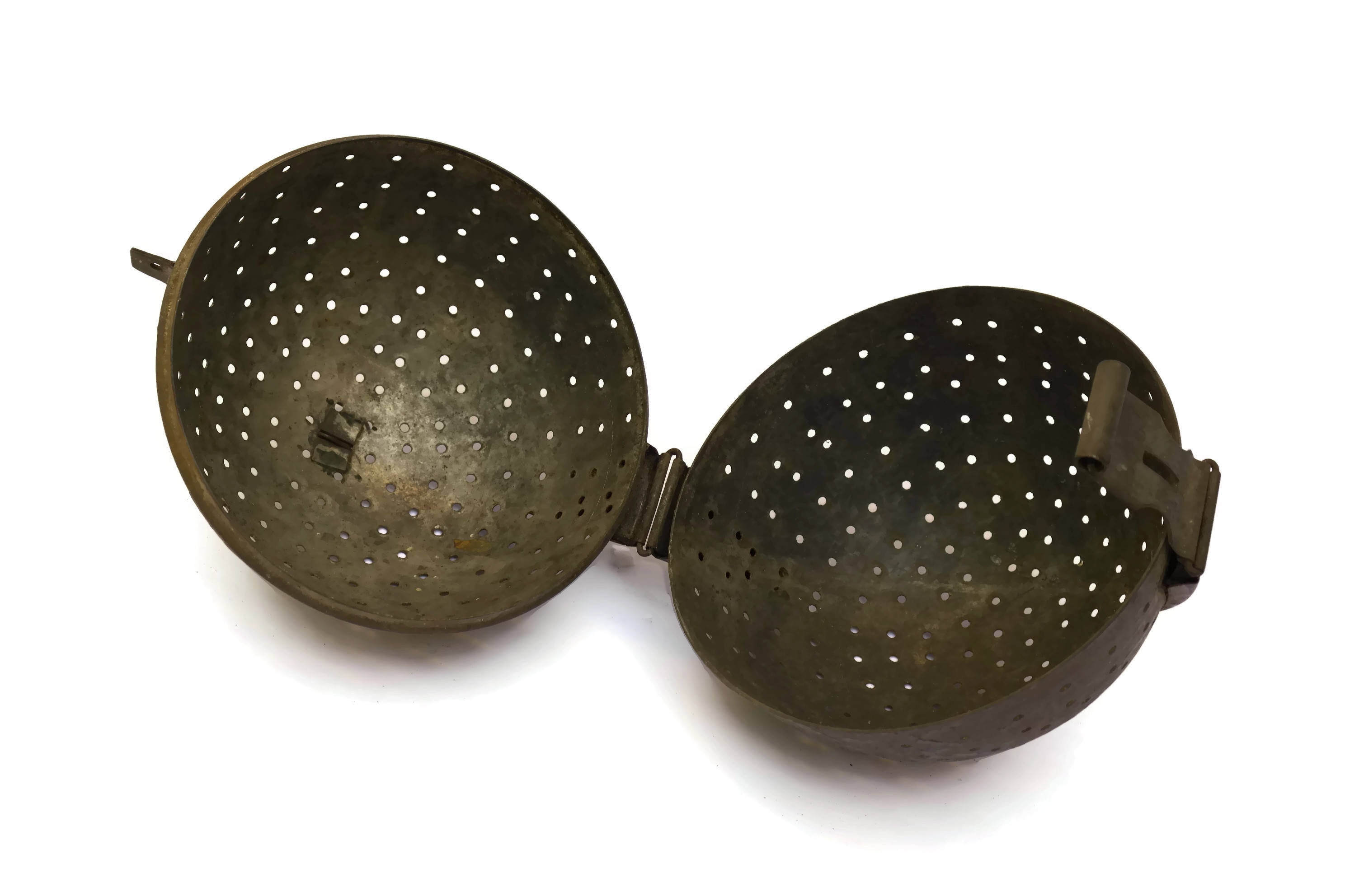 French Antique Rice Boiler Cooking Ball. Metal Tea Leaves and Herbs