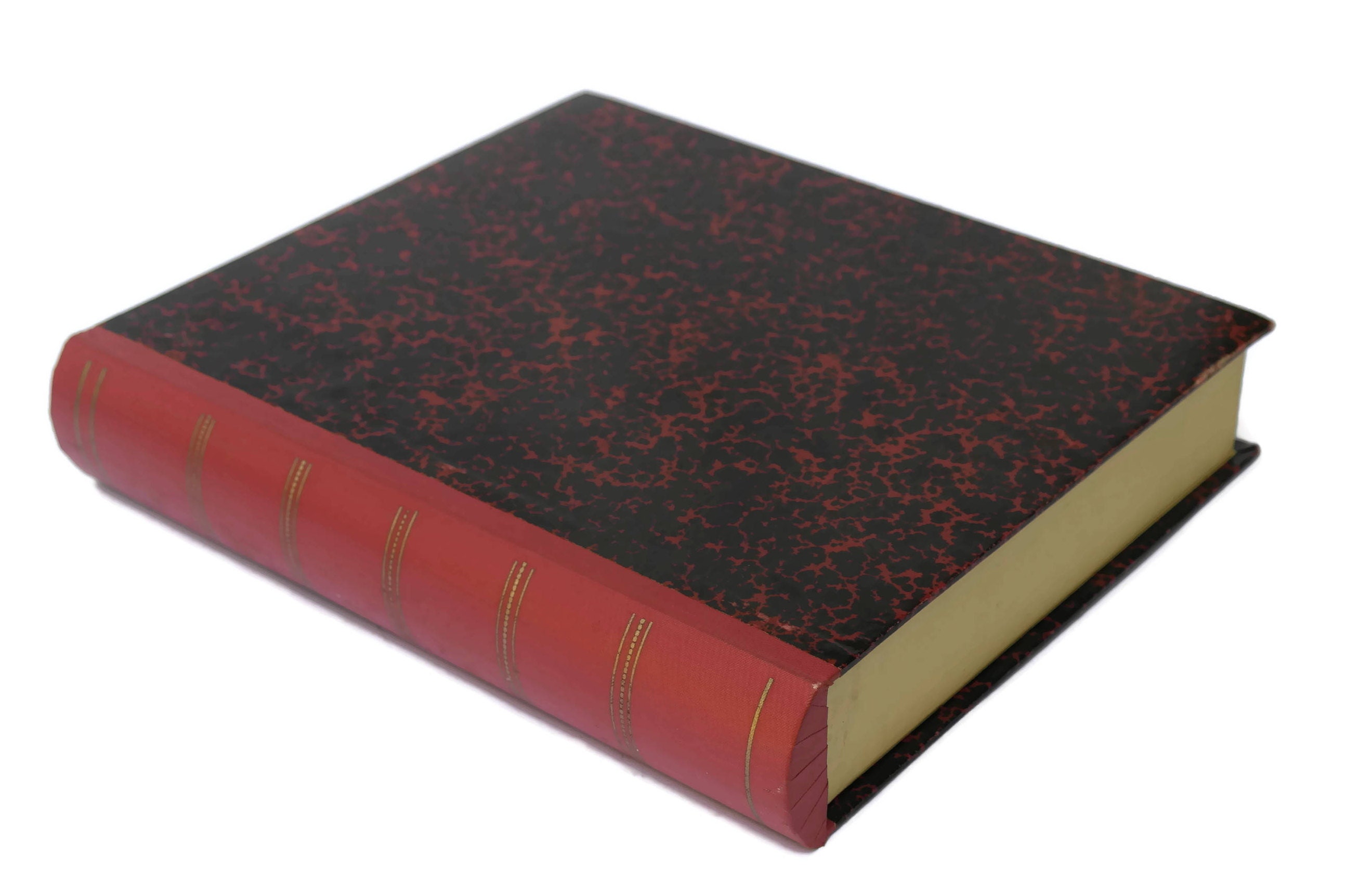 Vintage French Secret Book Box Safe. Large Document Storage Box.