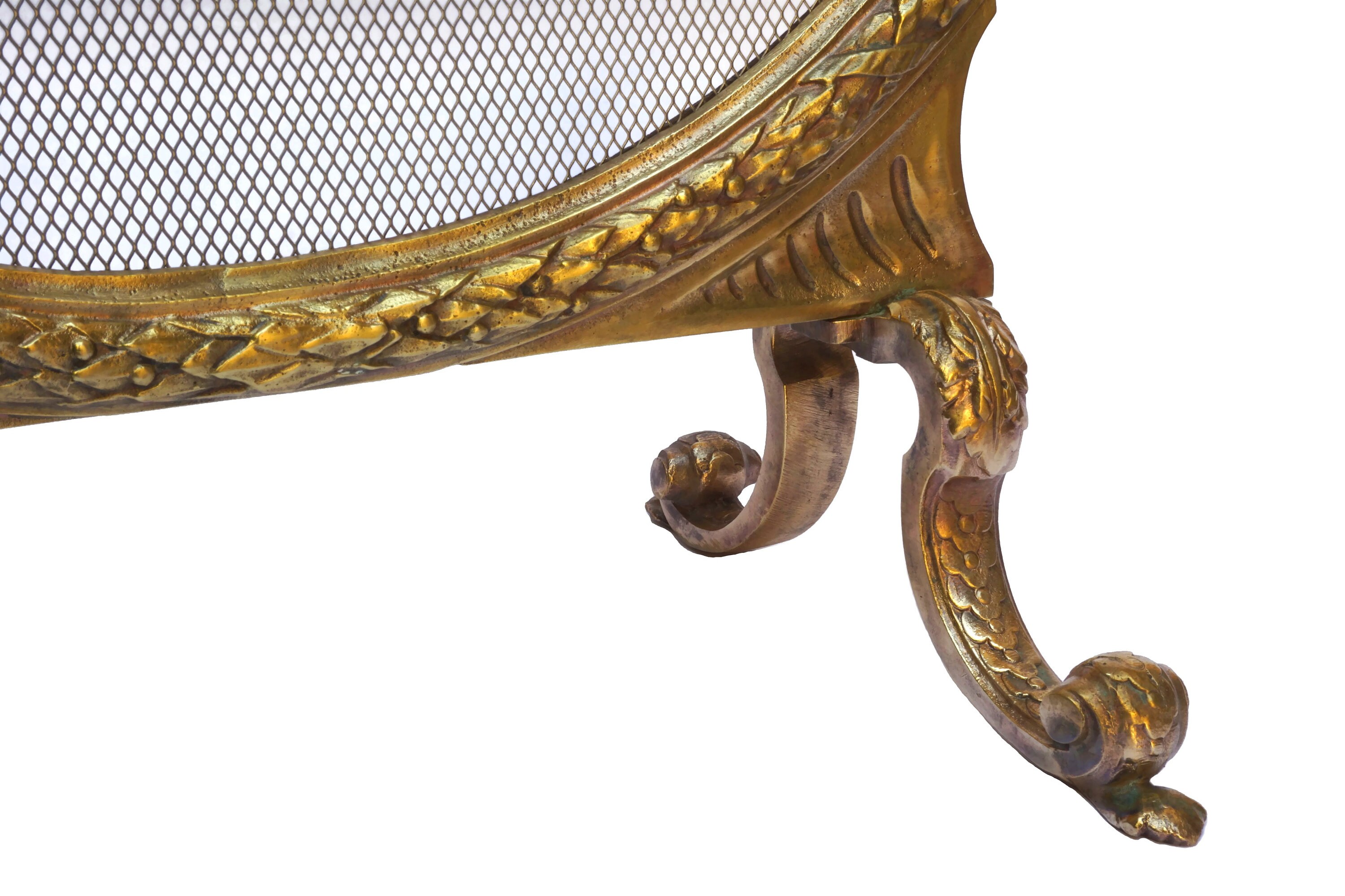 Antique Bronze Fire Screen with Cherubs by Charles Casier, French