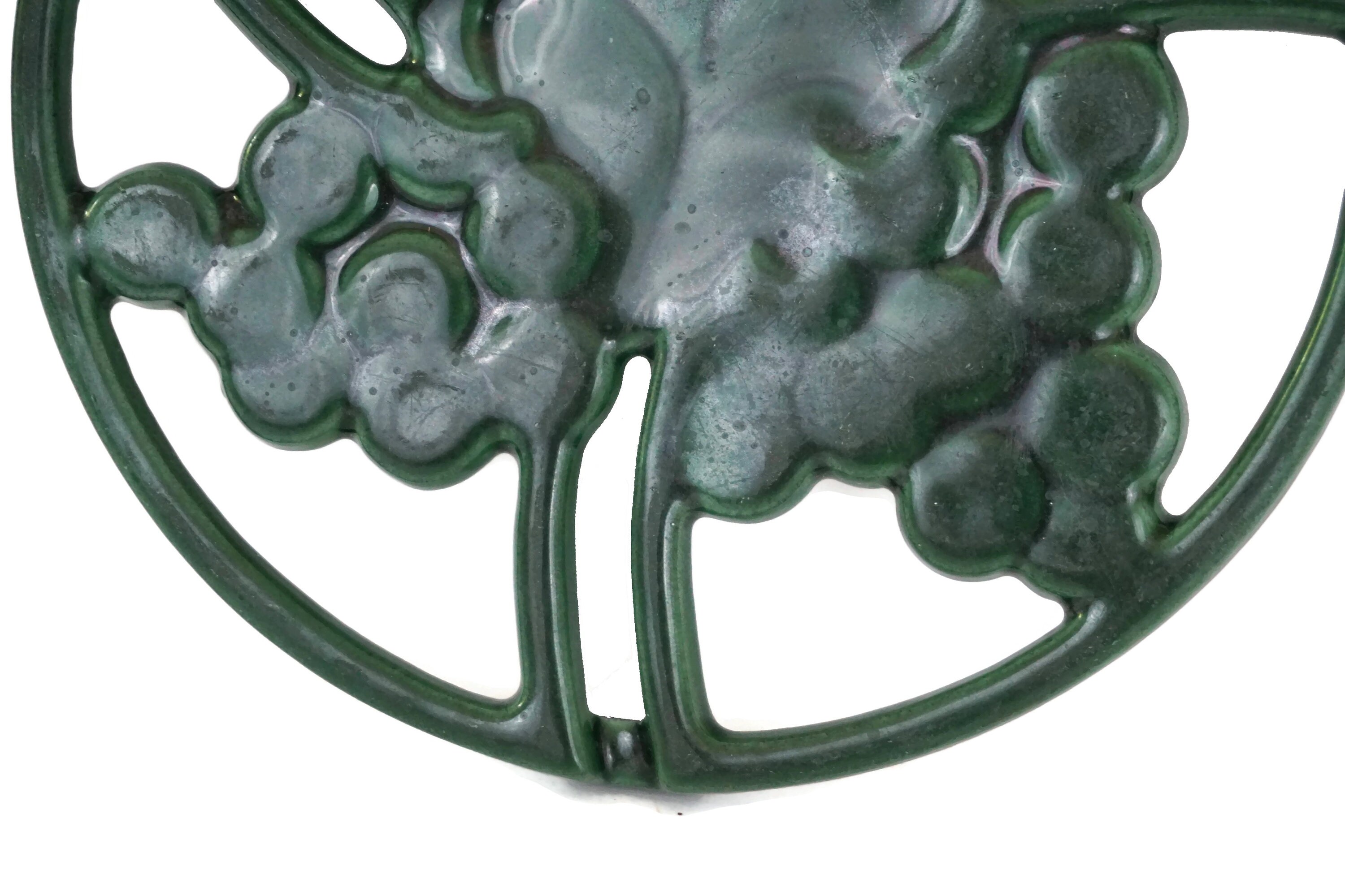Grapes And Leaves Wrought Iron Trivet Pot Rest Grapes And Leaves Wrought Iron Trivet Pot Rest