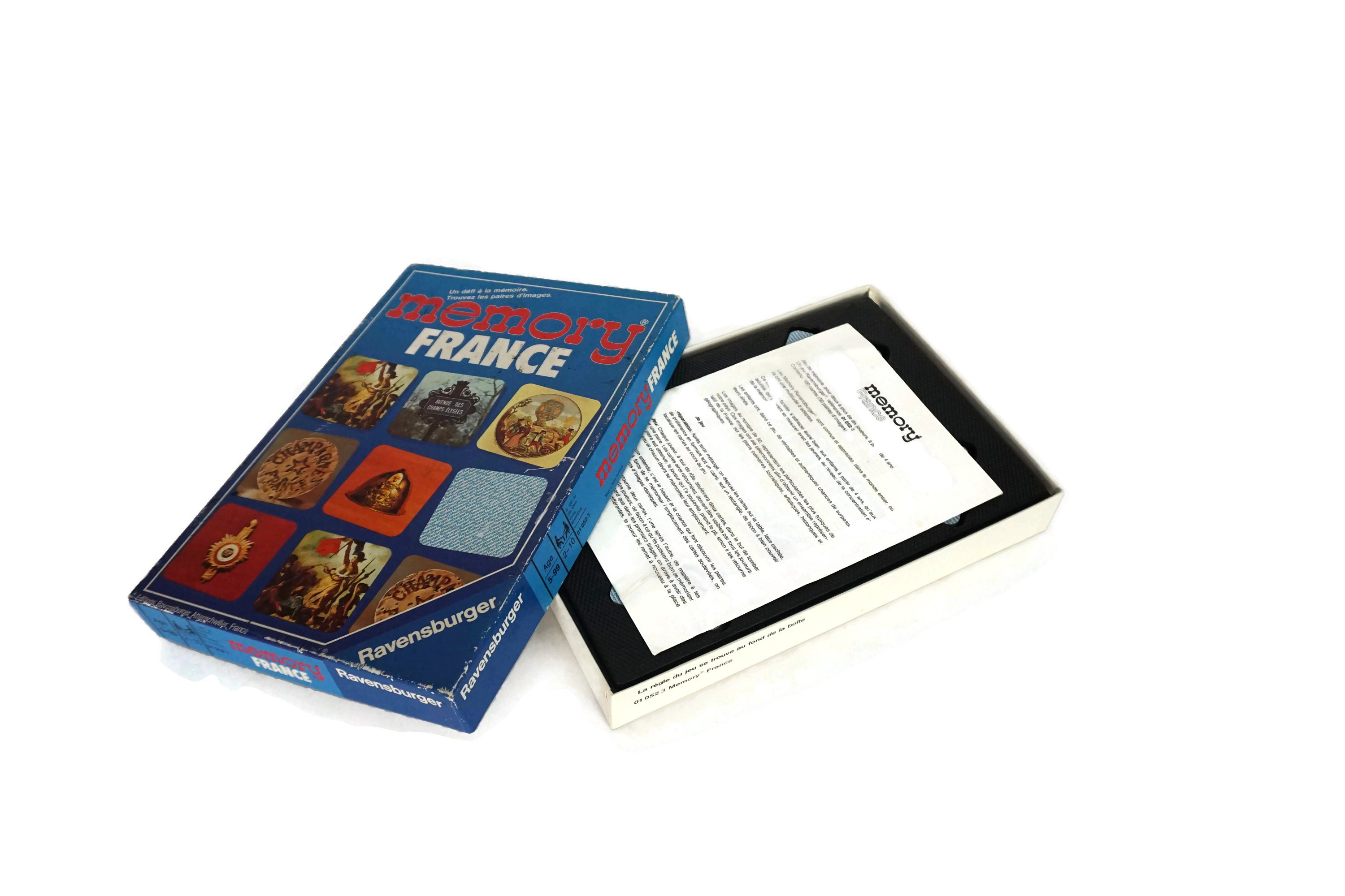 French Vintage Memory Match Game by Ravensburger, 100 Cards in Original Box