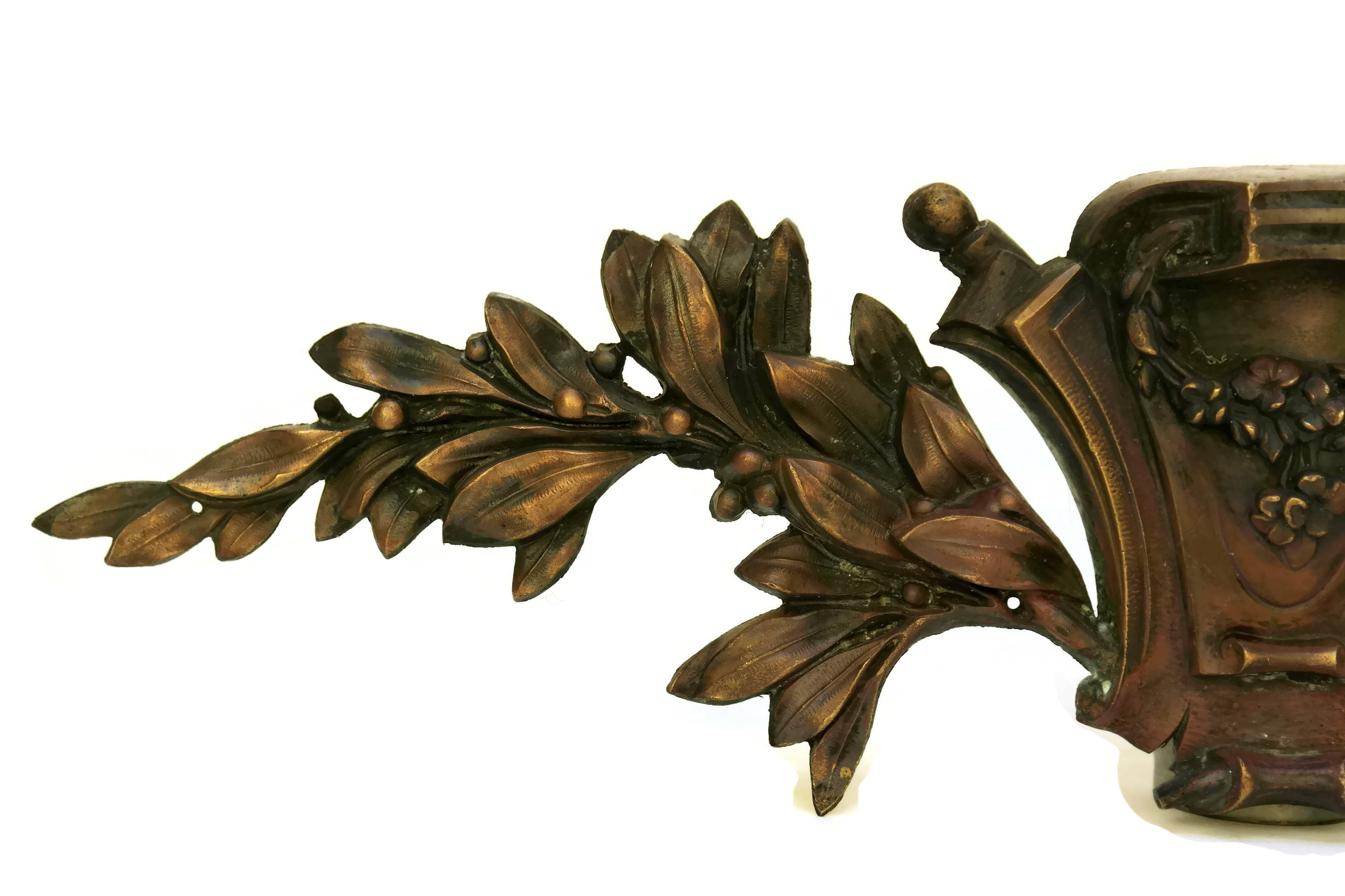 Antique Bronze French Furniture Molding Ornament.