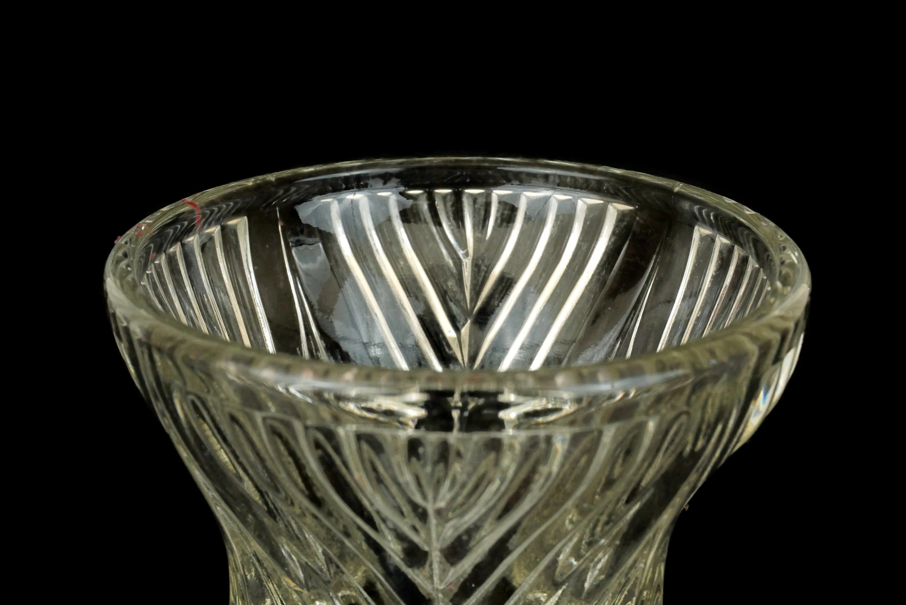 Art Deco Geometric Glass Vase