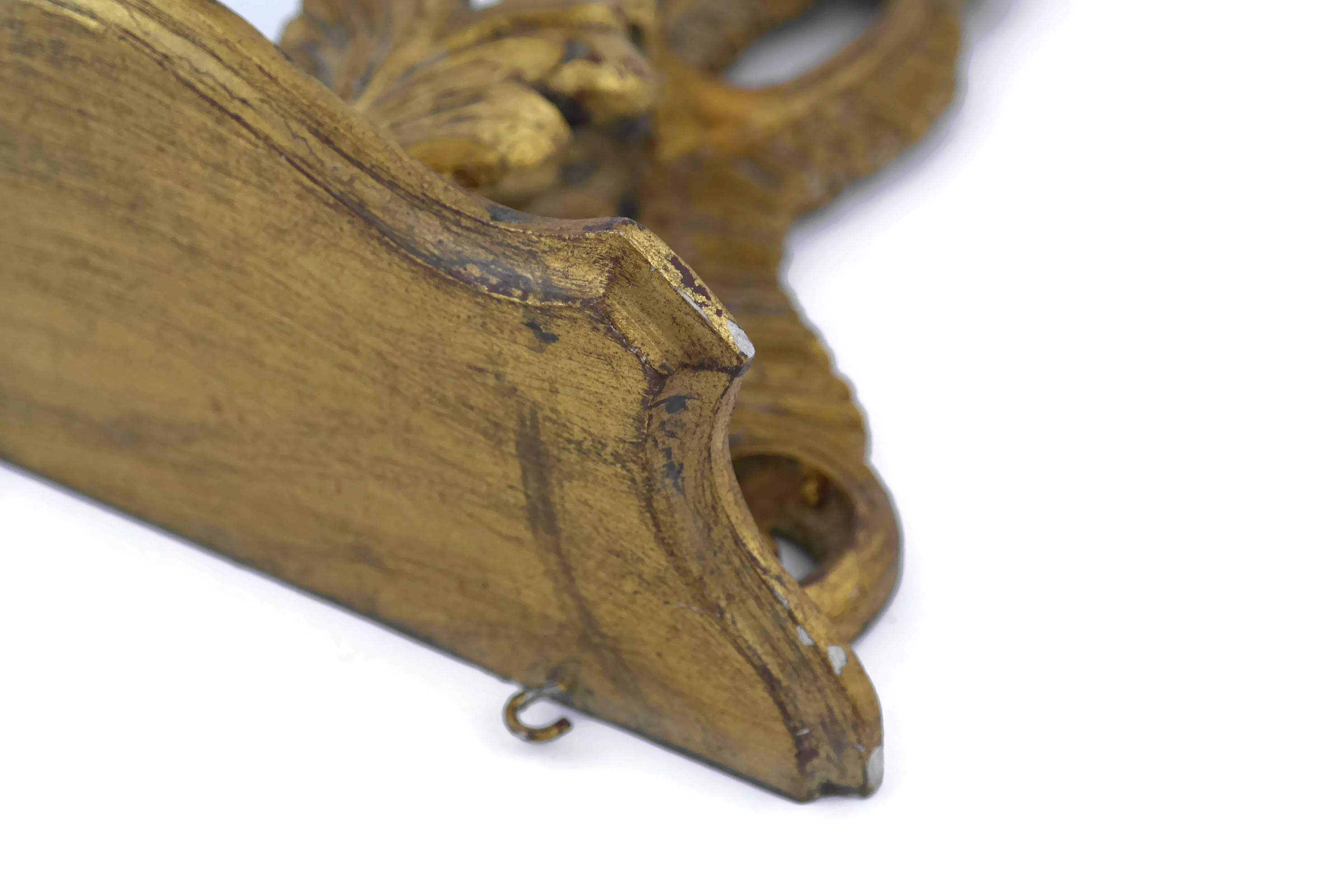 Antique Gold Wall Console Shelf Bracket.