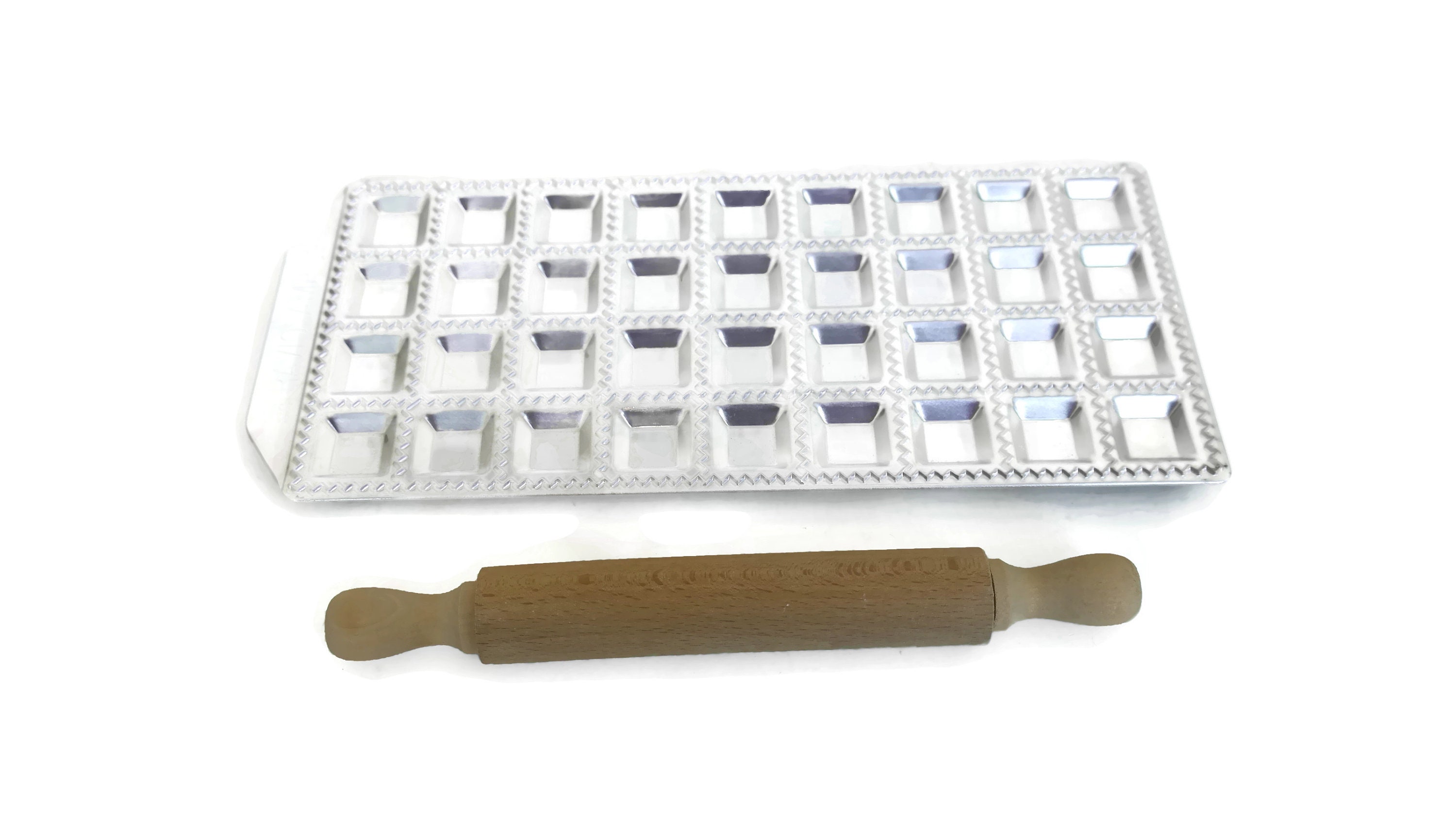 Vintage Italian Ravioli Maker Mold, Raviolamp Pasta Cutter Tray with