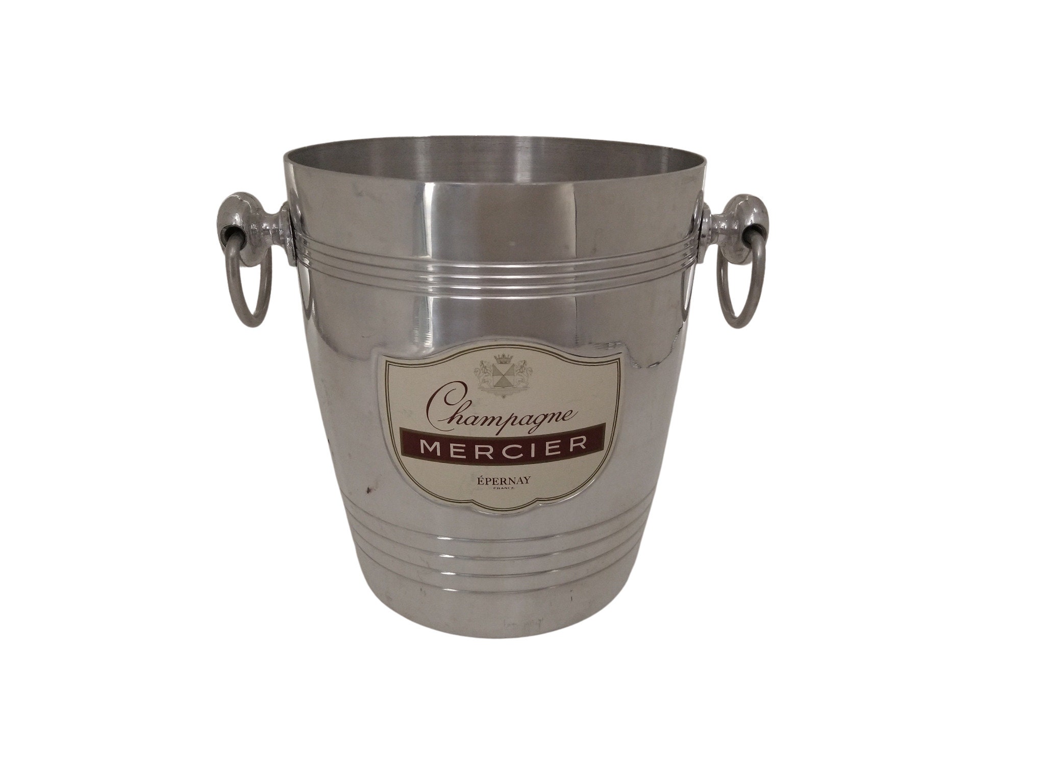 Vintage French Mercier Champagne Chiller, Advertising Barware Ice