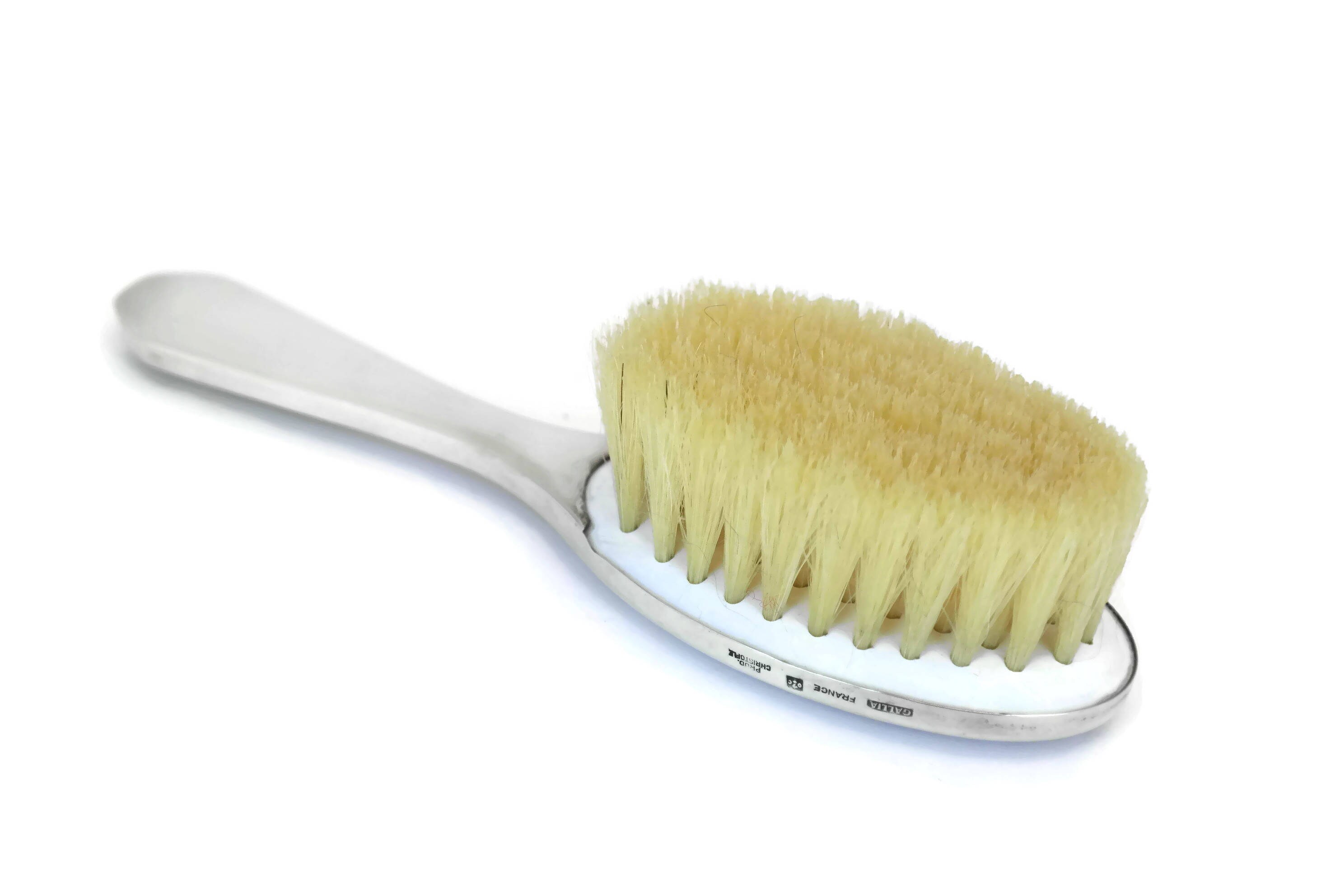 Christofle Silver Baby Brush and Comb Set. Art Deco Baptism Gift