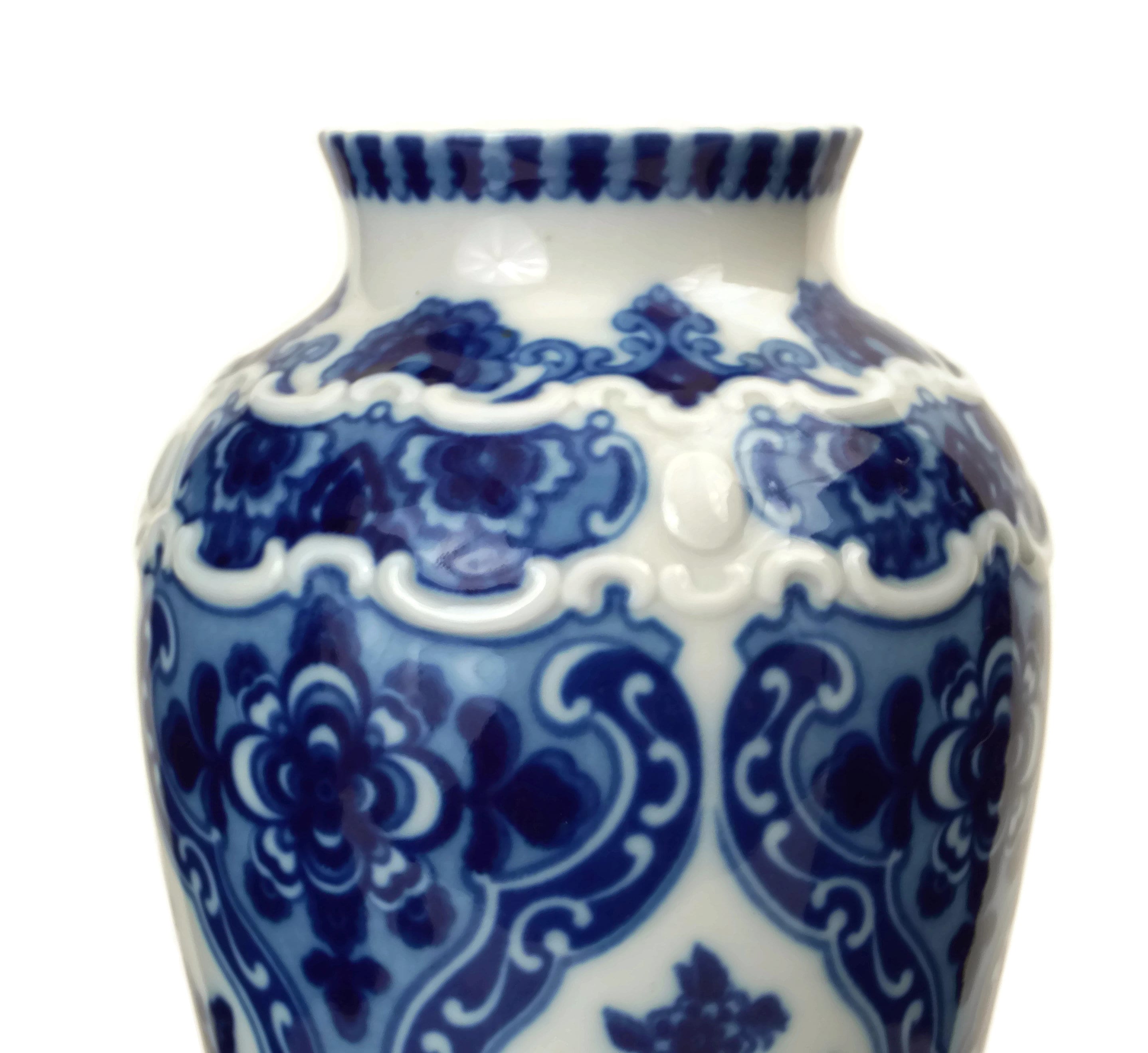 Wallendorf Blue and White Porcelain Vase