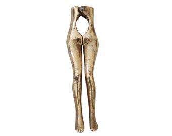 Novelty Ladies Legs Brass Nutcracker, Collectible Naughty Figural Nutcracker, Man Cave Gift