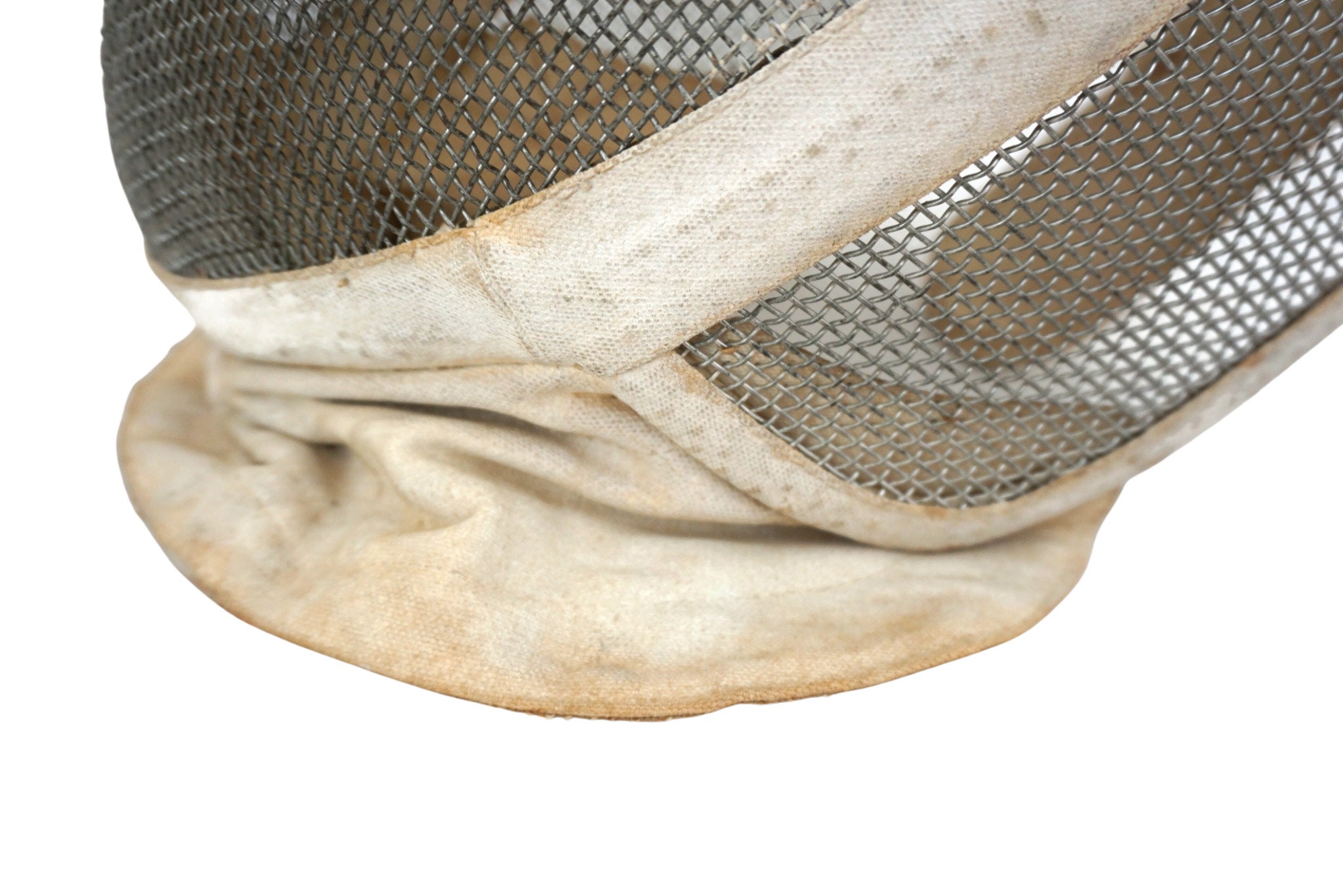Vintage French Fencing Face Mask, Wire Mesh Helmet, Sports Equipment