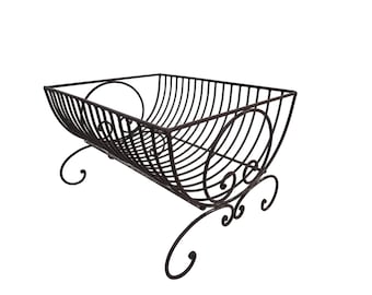 French Wire Dish Drainer, Vintage Plate Draining Rack, Rustic Country Kitchen Decor