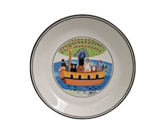 Noah Ark Butter Plate by Villeroy & Boch with Naif Design by Gerard Laplau, Vintage Porcelain Ring Dish
