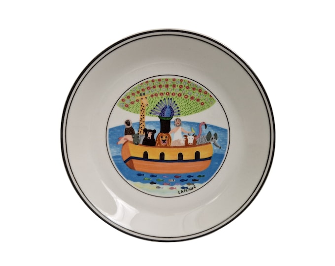 Noah Ark Butter Plate by Villeroy & Boch with Naif Design by Gerard Laplau, Vintage Porcelain Ring Dish