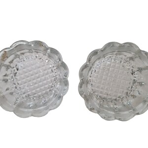 French Antique Glass Coasters