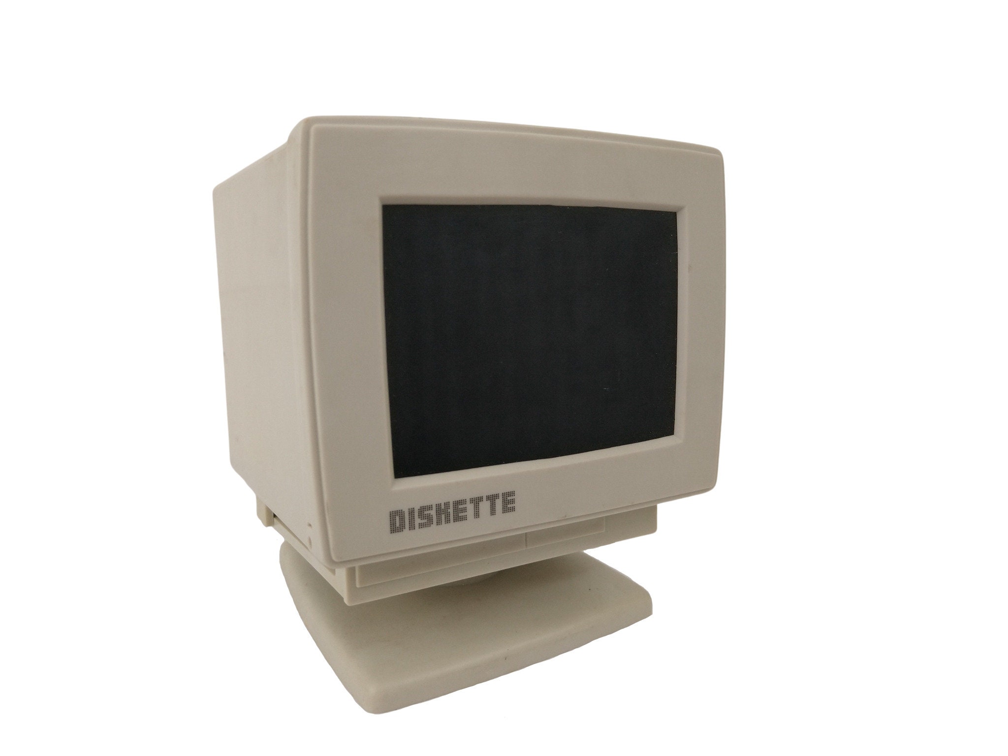 Boîte de Rangement Disquette Vintage Floppy, Décor Bureau Miniature Moniteur d'ordinateur, Cadeaux R