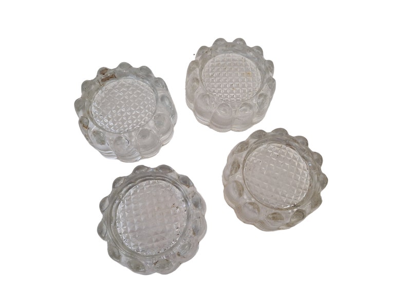 French Antique Glass Furniture Coasters