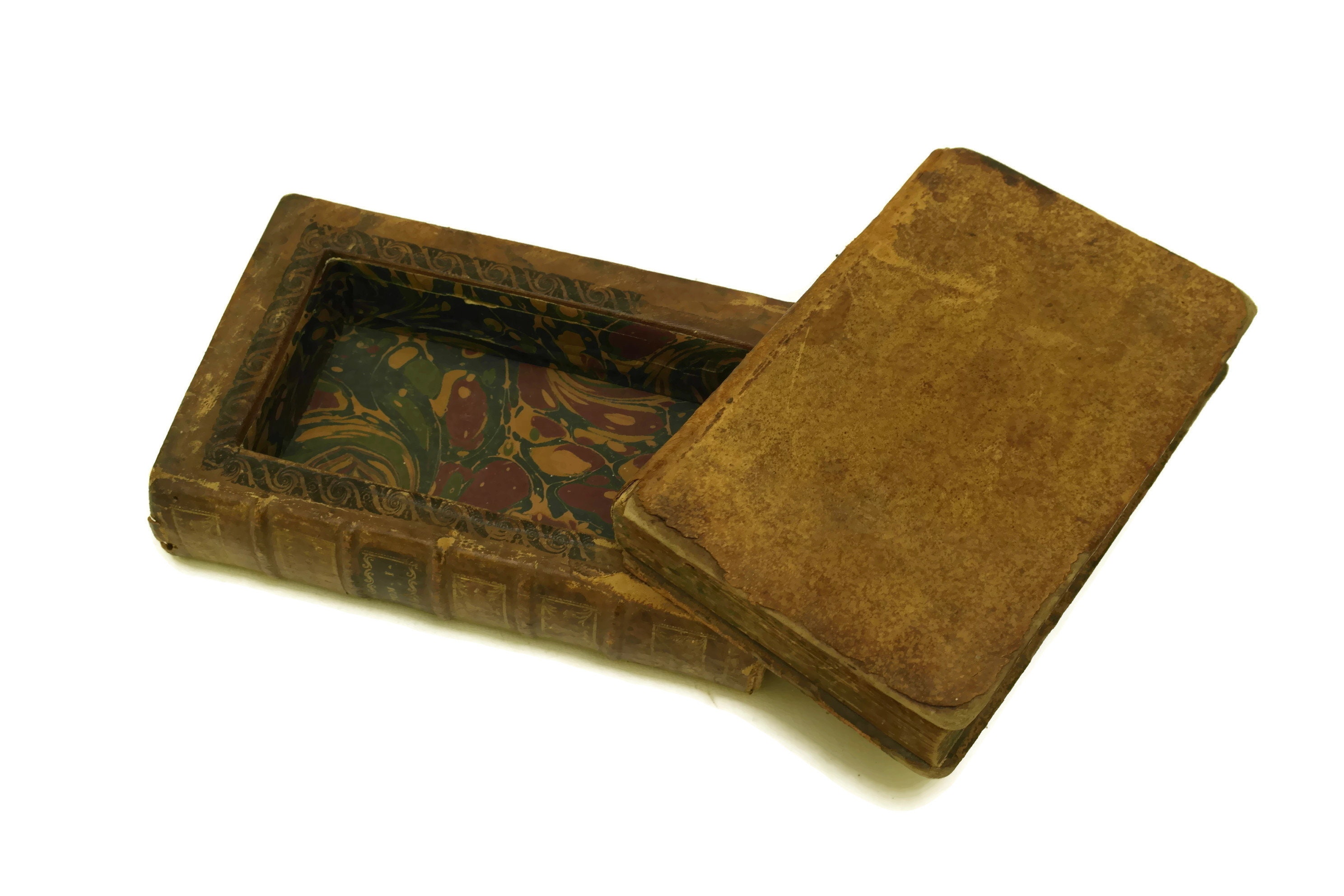 Antique French Leather Secret Compartment Books Box - Le Louvre French  Antiques