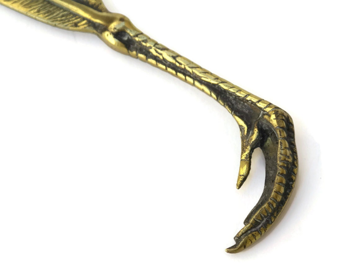 Eagle Claw and Feather Brass Letter Opener.