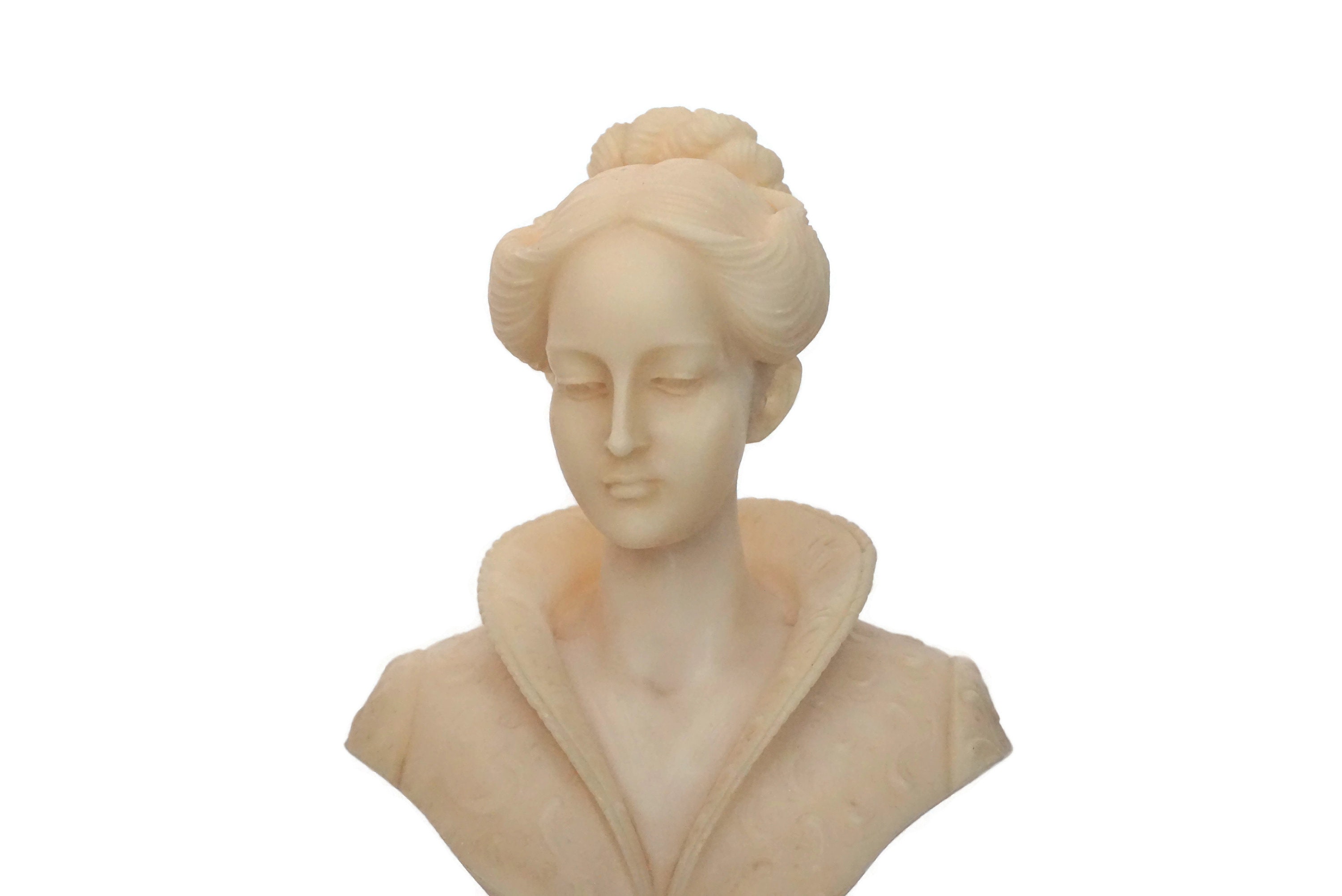 Bust Of A Woman In A Medici Collar By Arnoldo Giannelli, Lady Head Statue