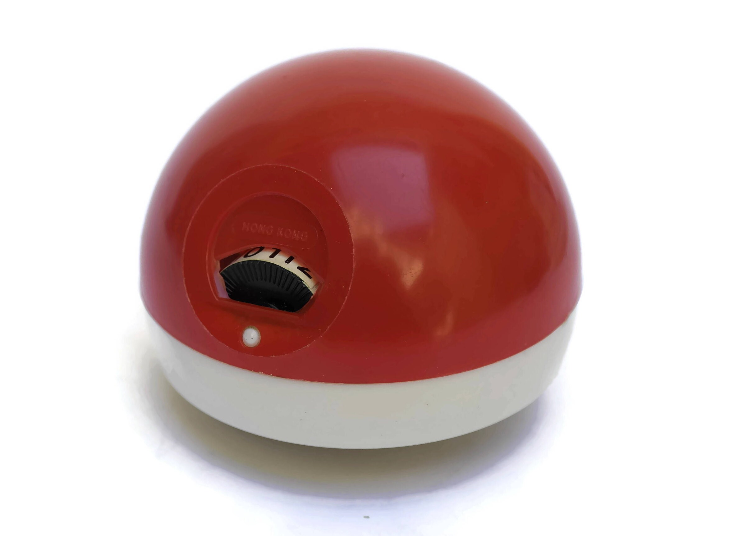 Vintage Perpetual Calendar. Red Plastic Flip Desk Display Calendar.