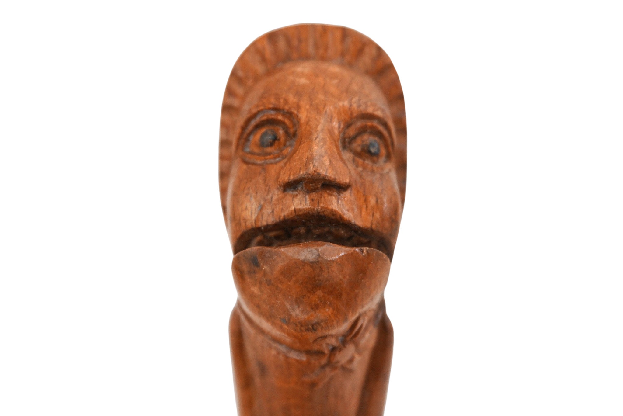 Hand Carved Black Forest Wood Nutcracker, Antique German Folk Art