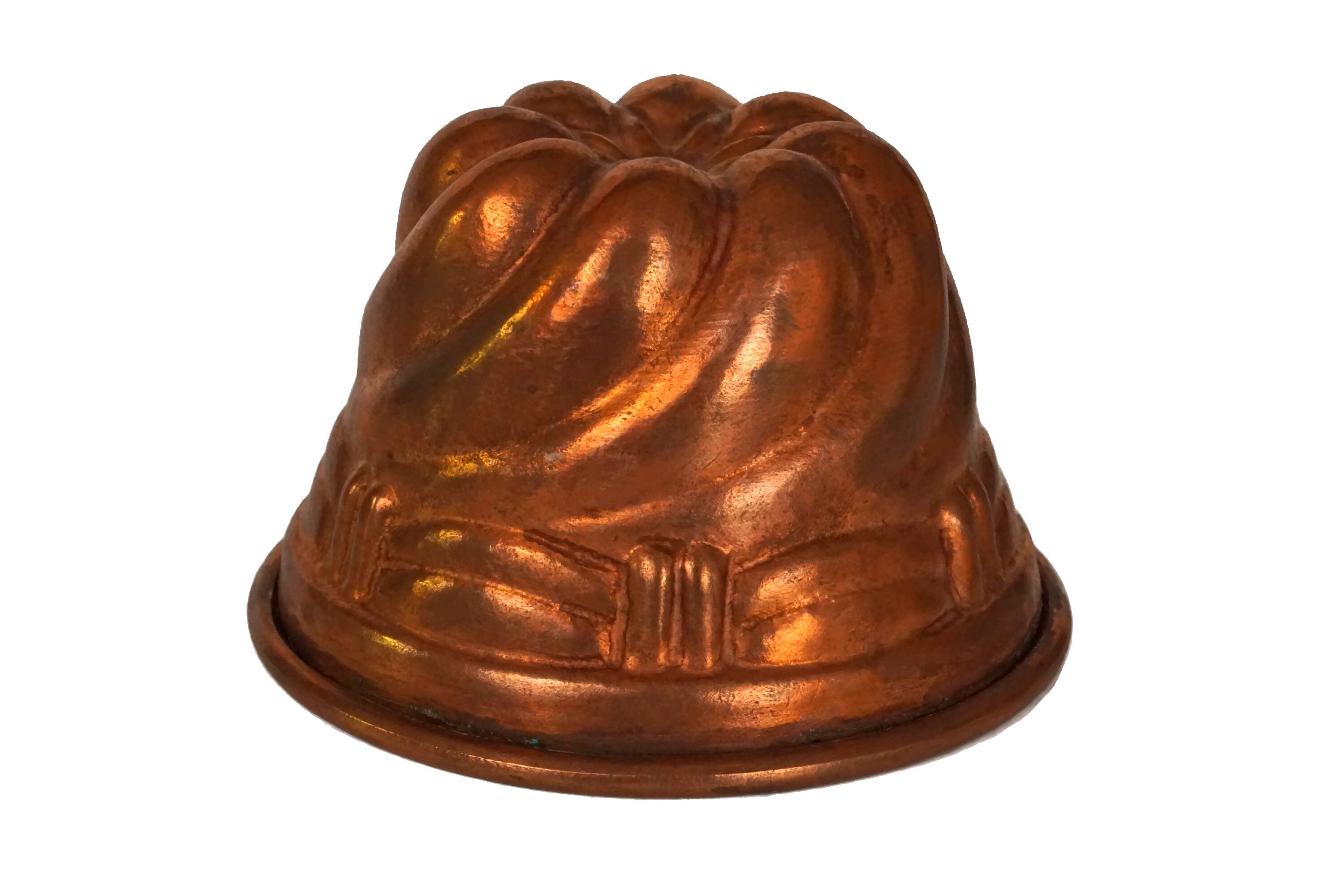 French Copper Jello Mold, Rustic Kitchen Wall Decor
