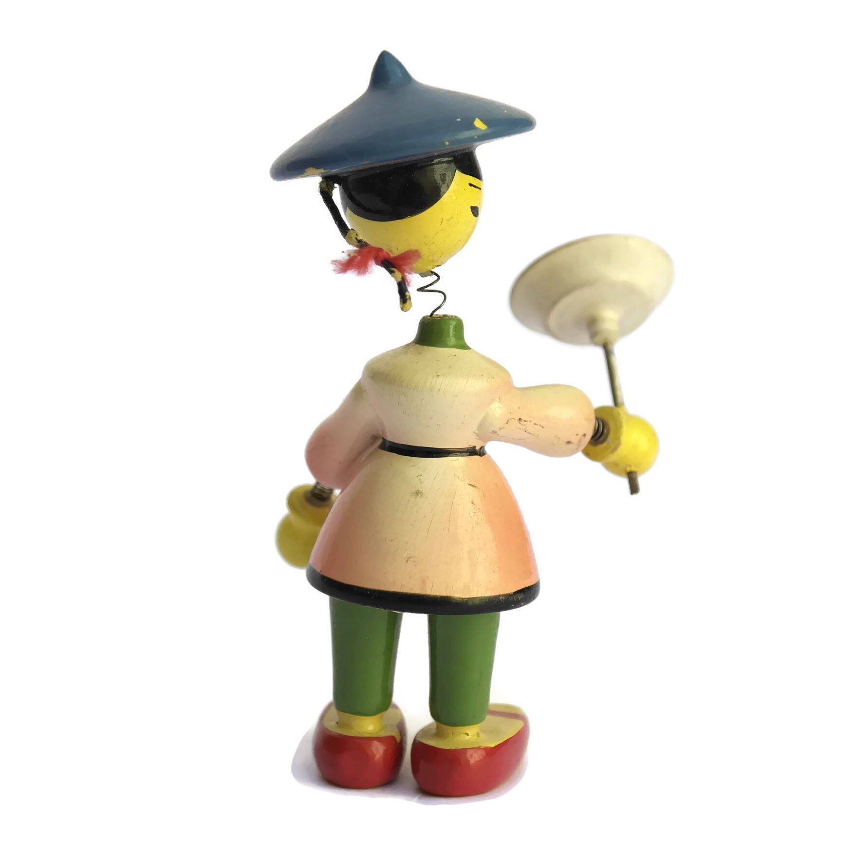 Vintage Chinese Circus Plate Spinner Bobble Head Toy.