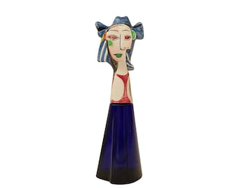 Chapeau Bleu Perfume Bottle by Marina Picasso, Collectible Eau De Parfum Atomizer - Empty